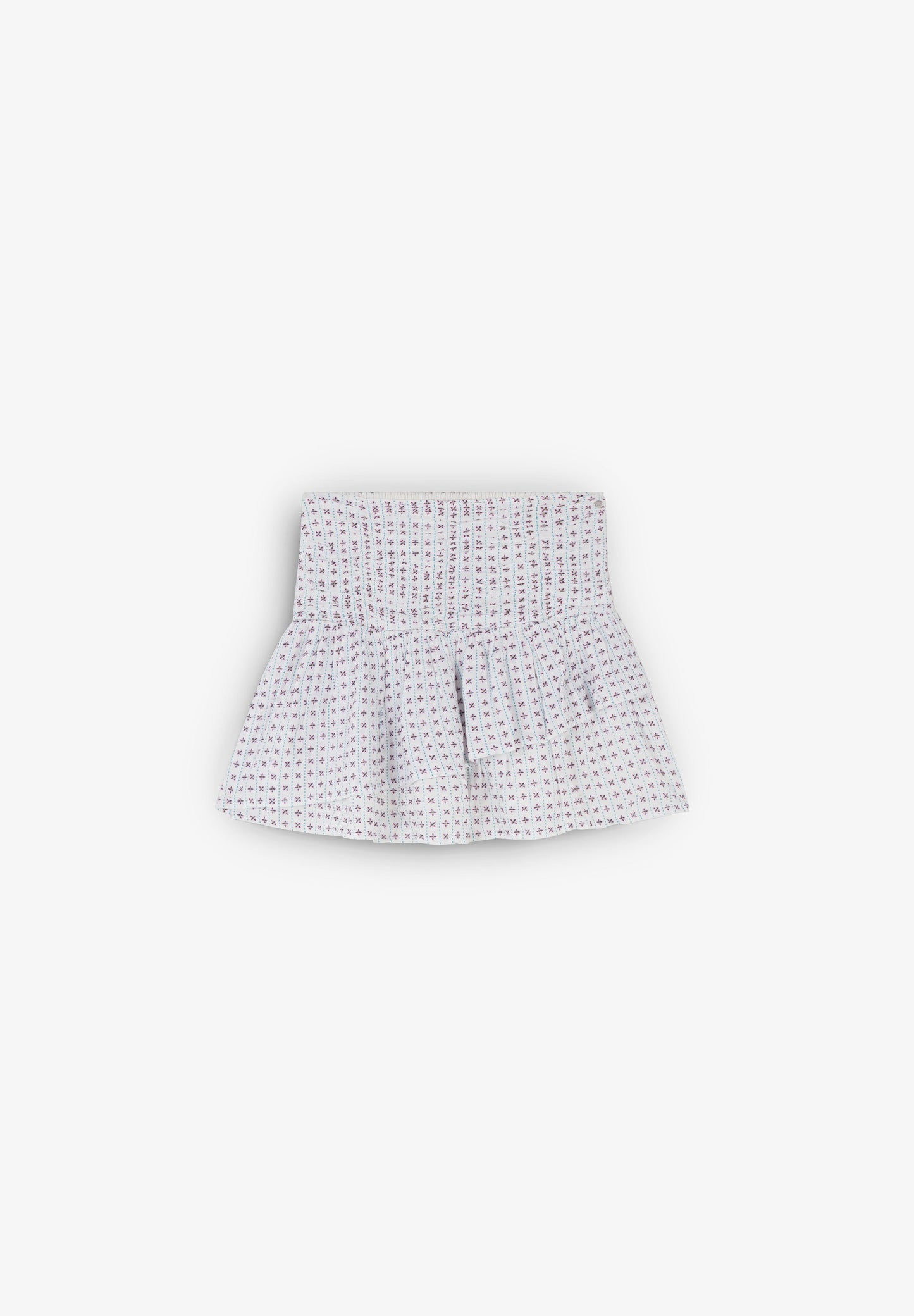 SMOCKED ASYMMETRIC SKIRT