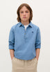 SKULL DENIM POLO SHIRT