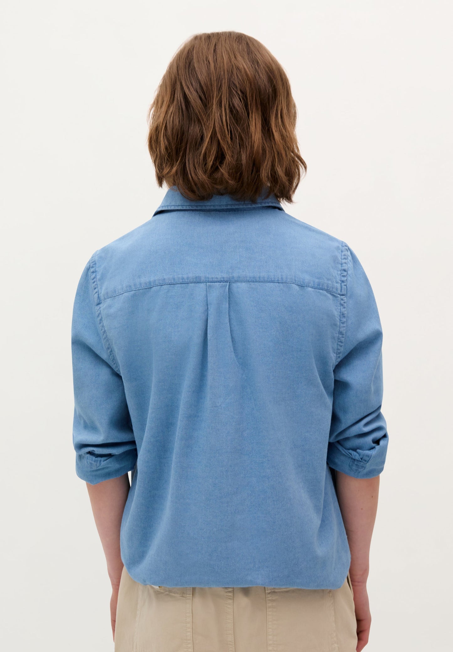 SKULL DENIM POLO SHIRT