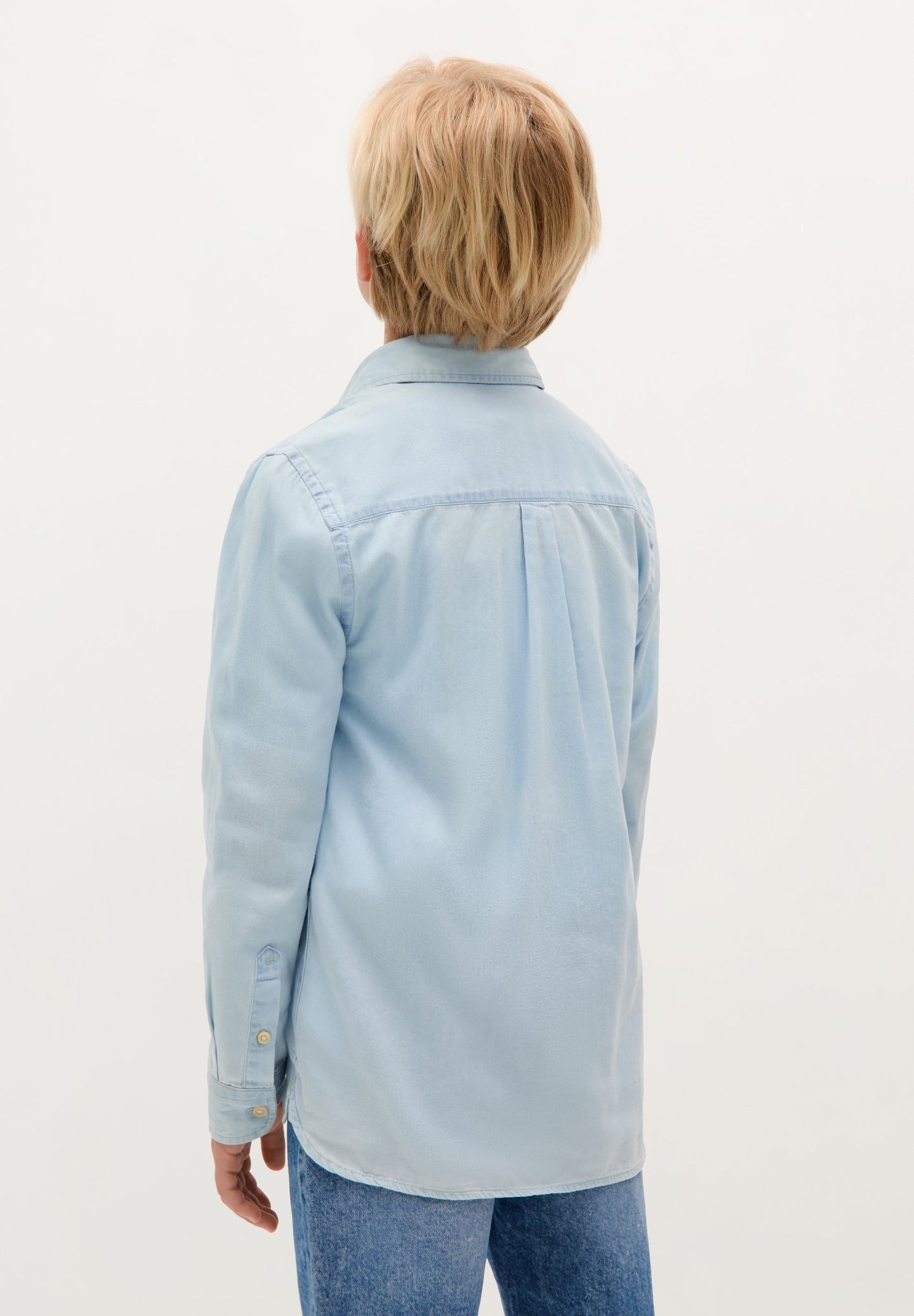 SKULL DENIM POLO SHIRT