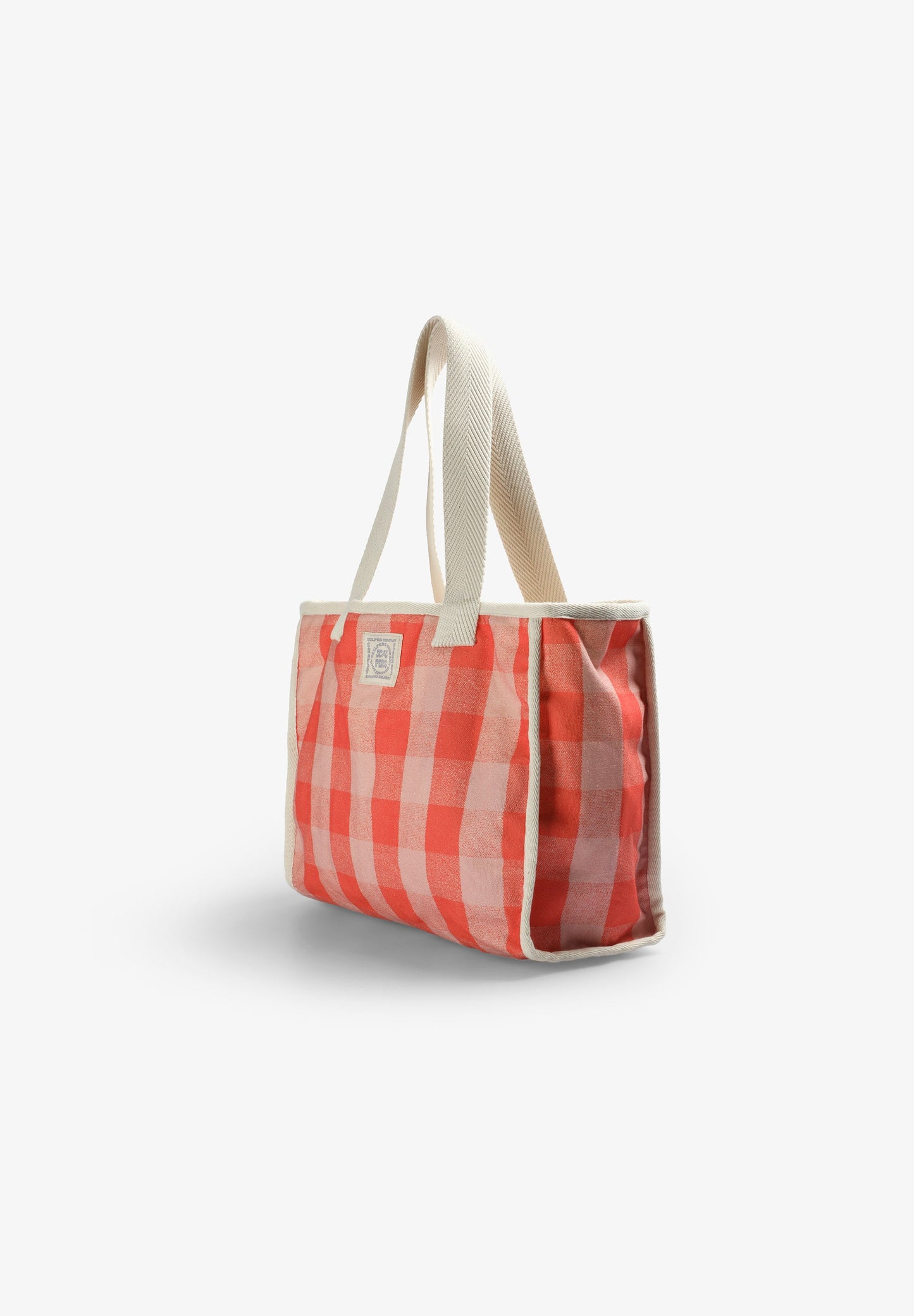 GINGHAM PRINT TOTE BAG