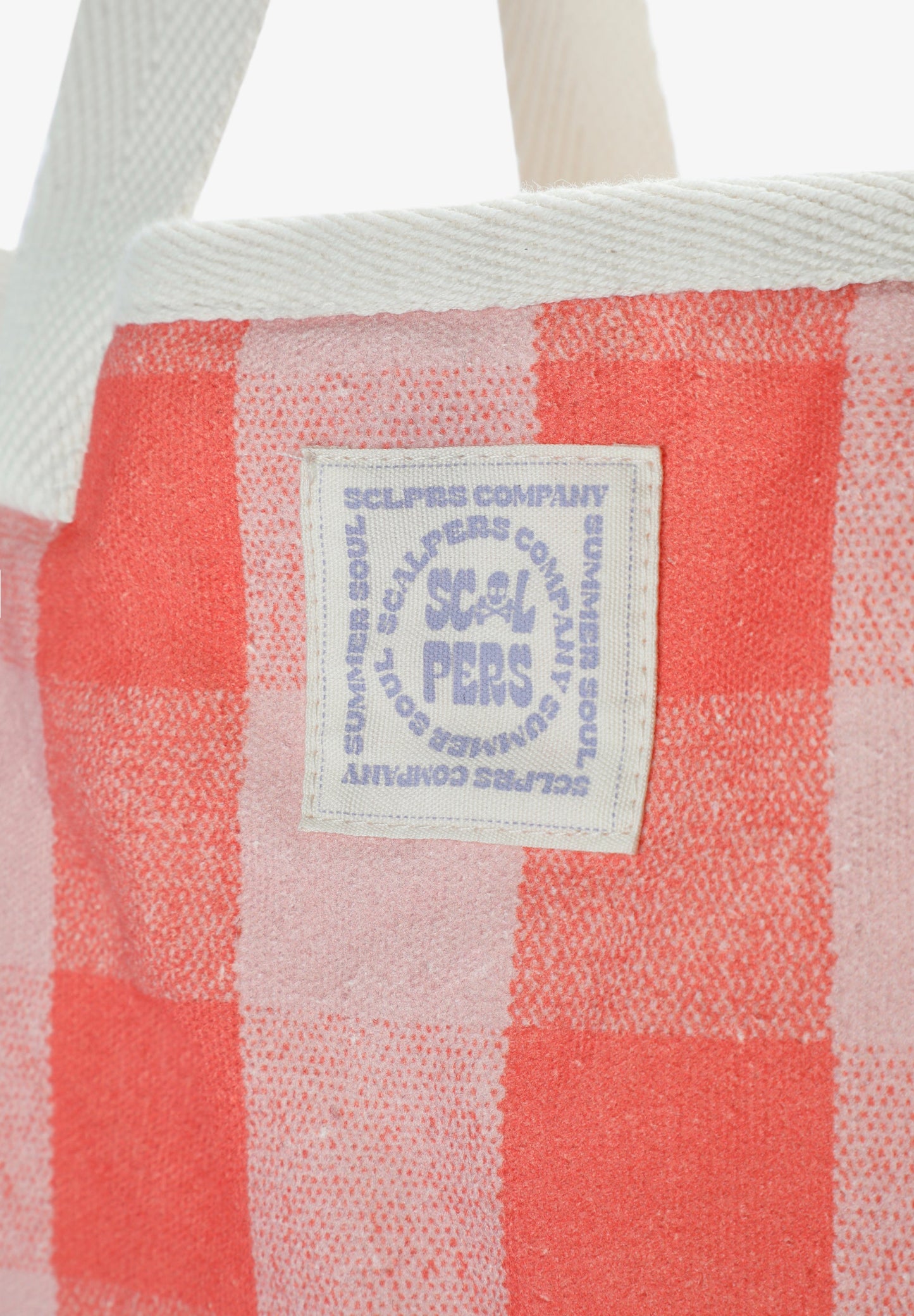 GINGHAM PRINT TOTE BAG