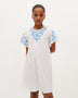 DRESS WITH EMBROIDERED NECK