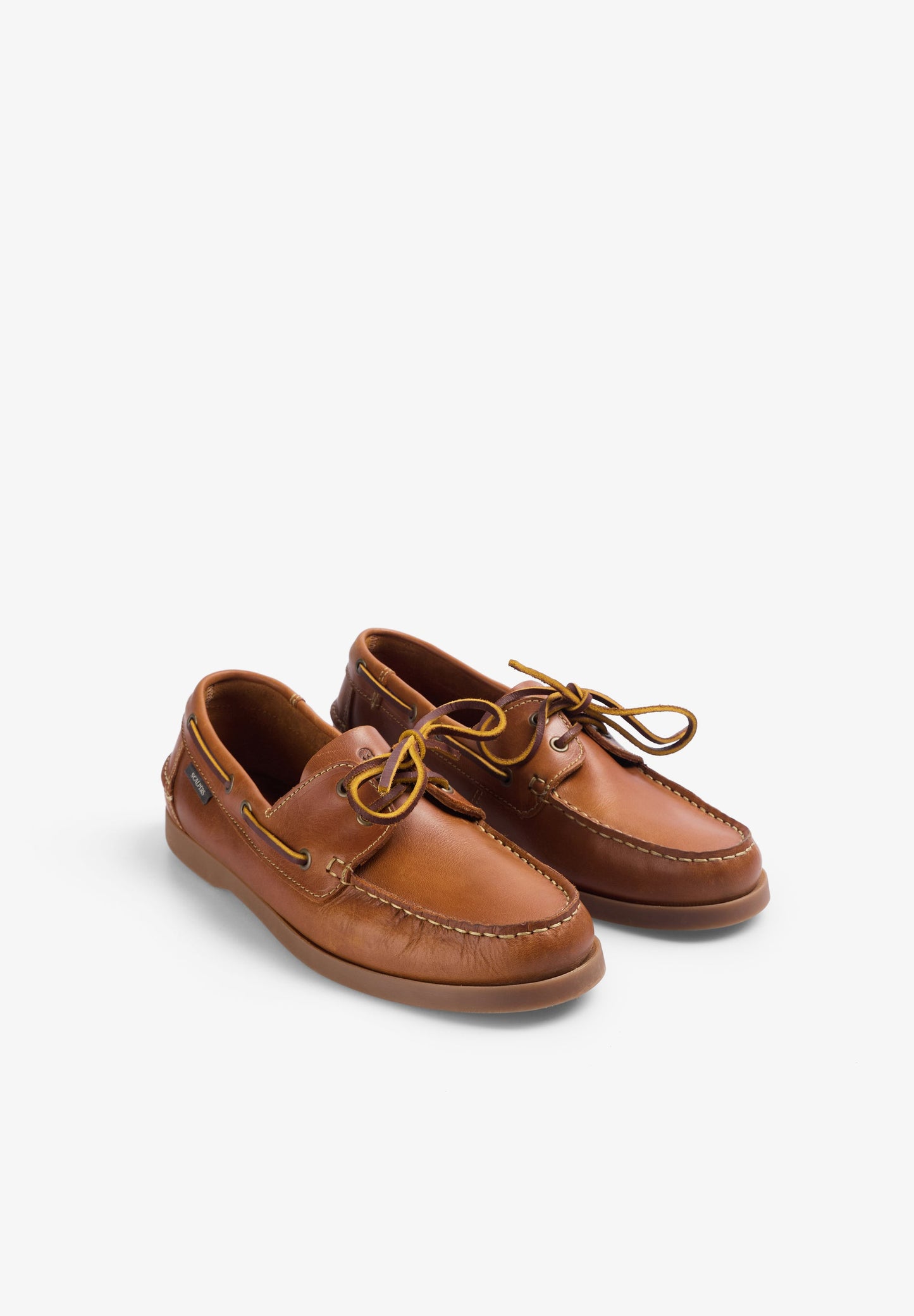 PLAIN LEATHER DECK SHOES