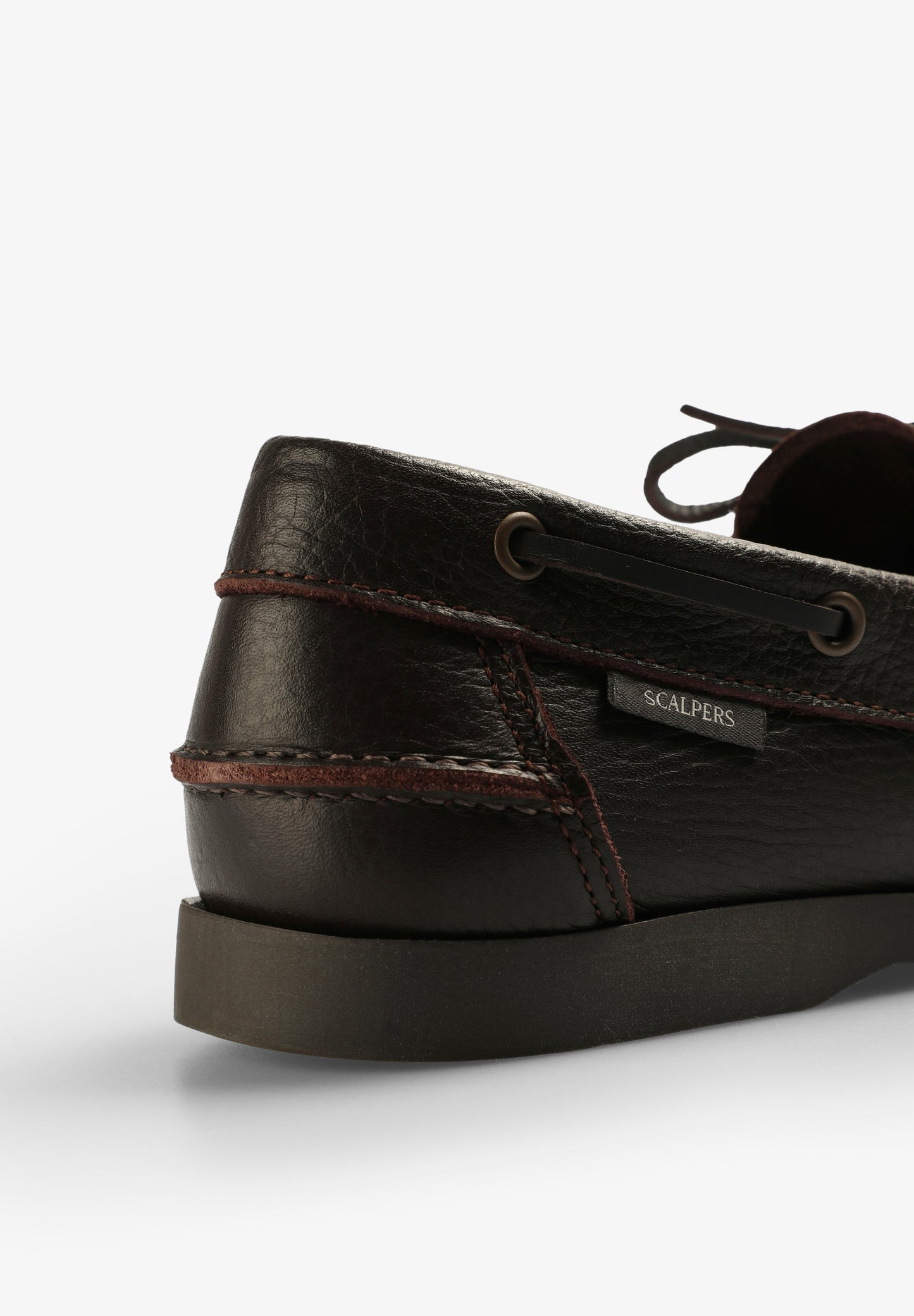 PLAIN LEATHER DECK SHOES