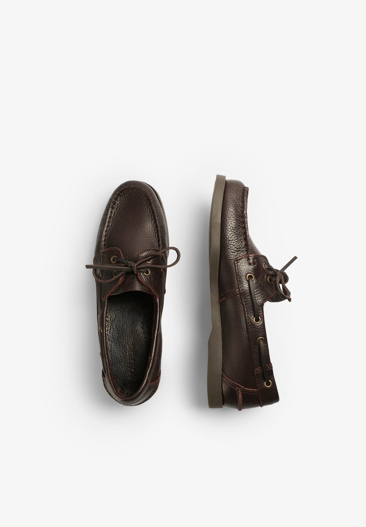 PLAIN LEATHER DECK SHOES