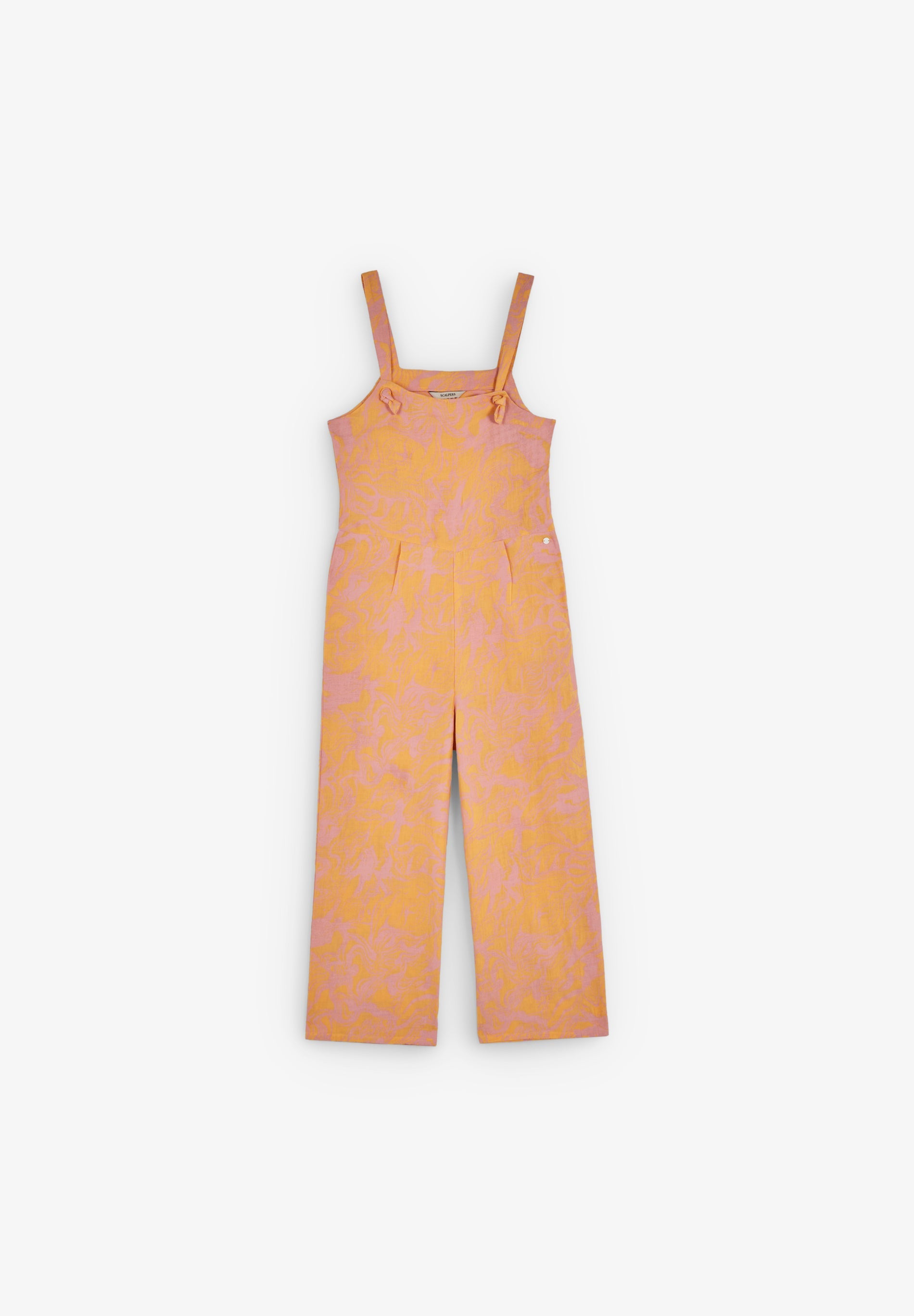 PRINTED JUMPSUIT WITH DARTS