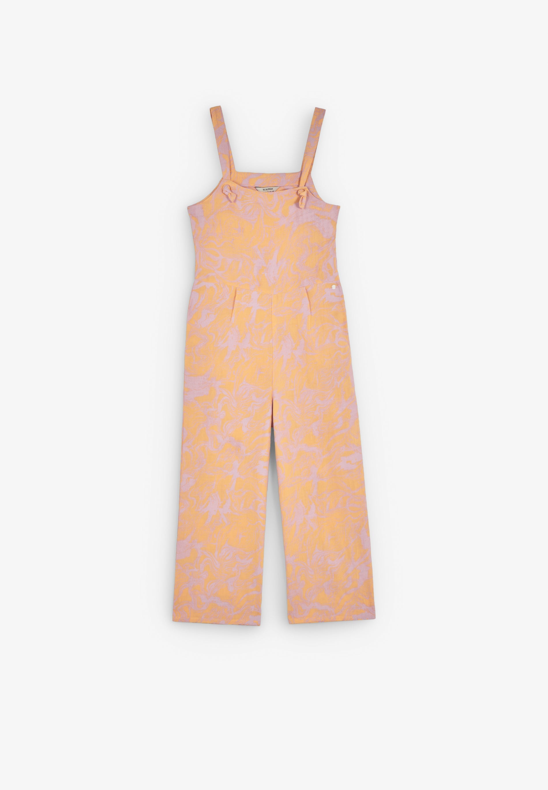 PRINTED JUMPSUIT WITH DARTS
