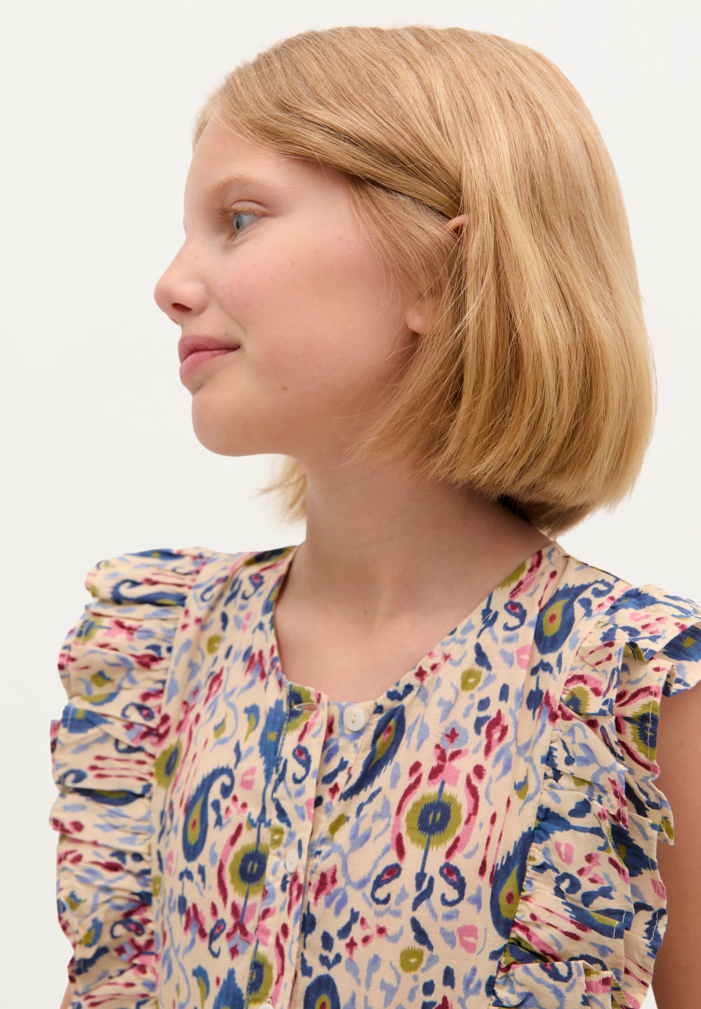 PRINTED JUMPSUIT WITH RUFFLE