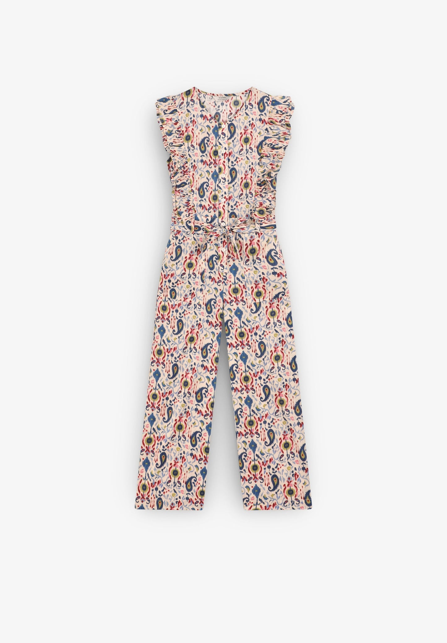 PRINTED JUMPSUIT WITH RUFFLE