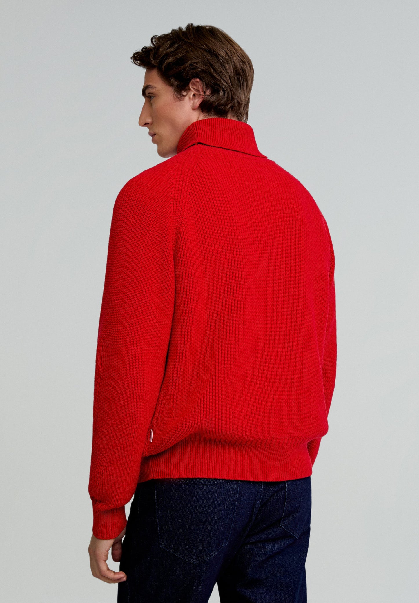 HIGH NECK RIBBED SWEATER