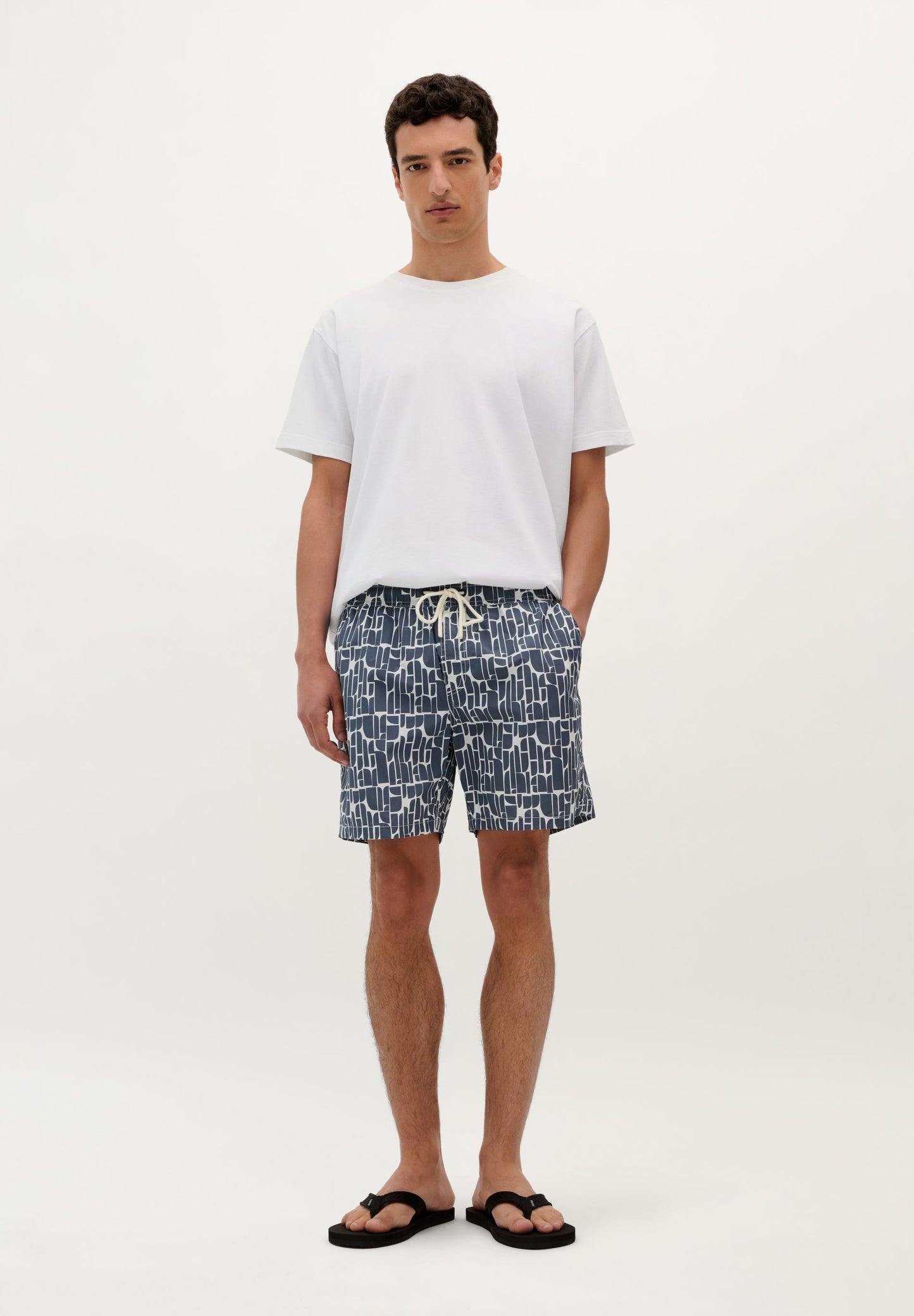 INDIGO PRINT SWIMMING TRUNKS