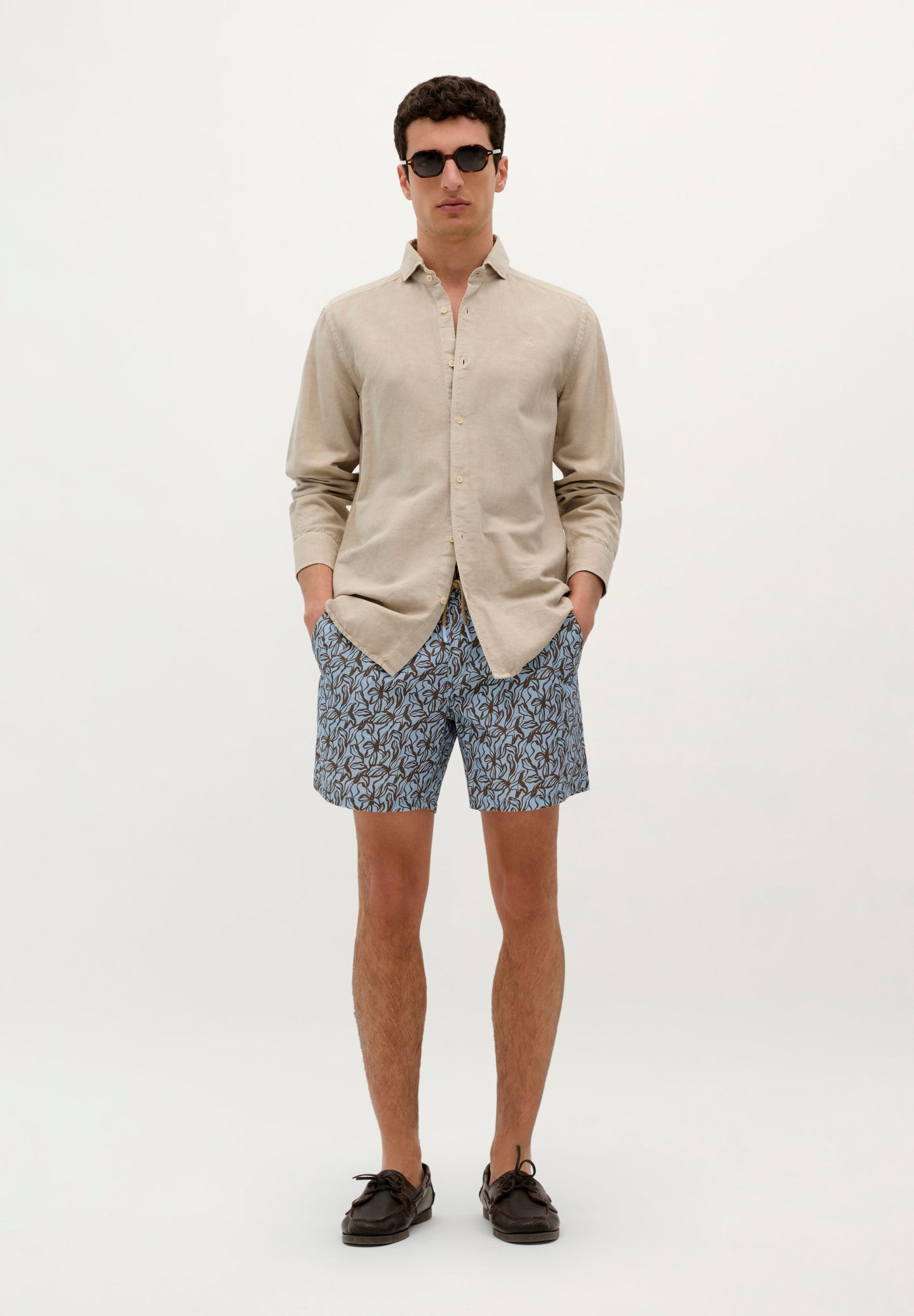 SWIMMING TRUNKS WITH MALIBU PRINT