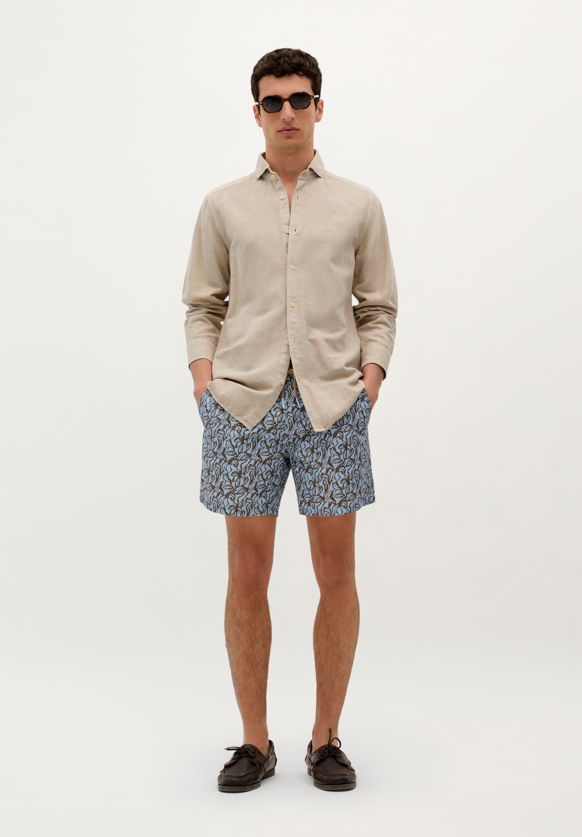 SWIMMING TRUNKS WITH MALIBU PRINT