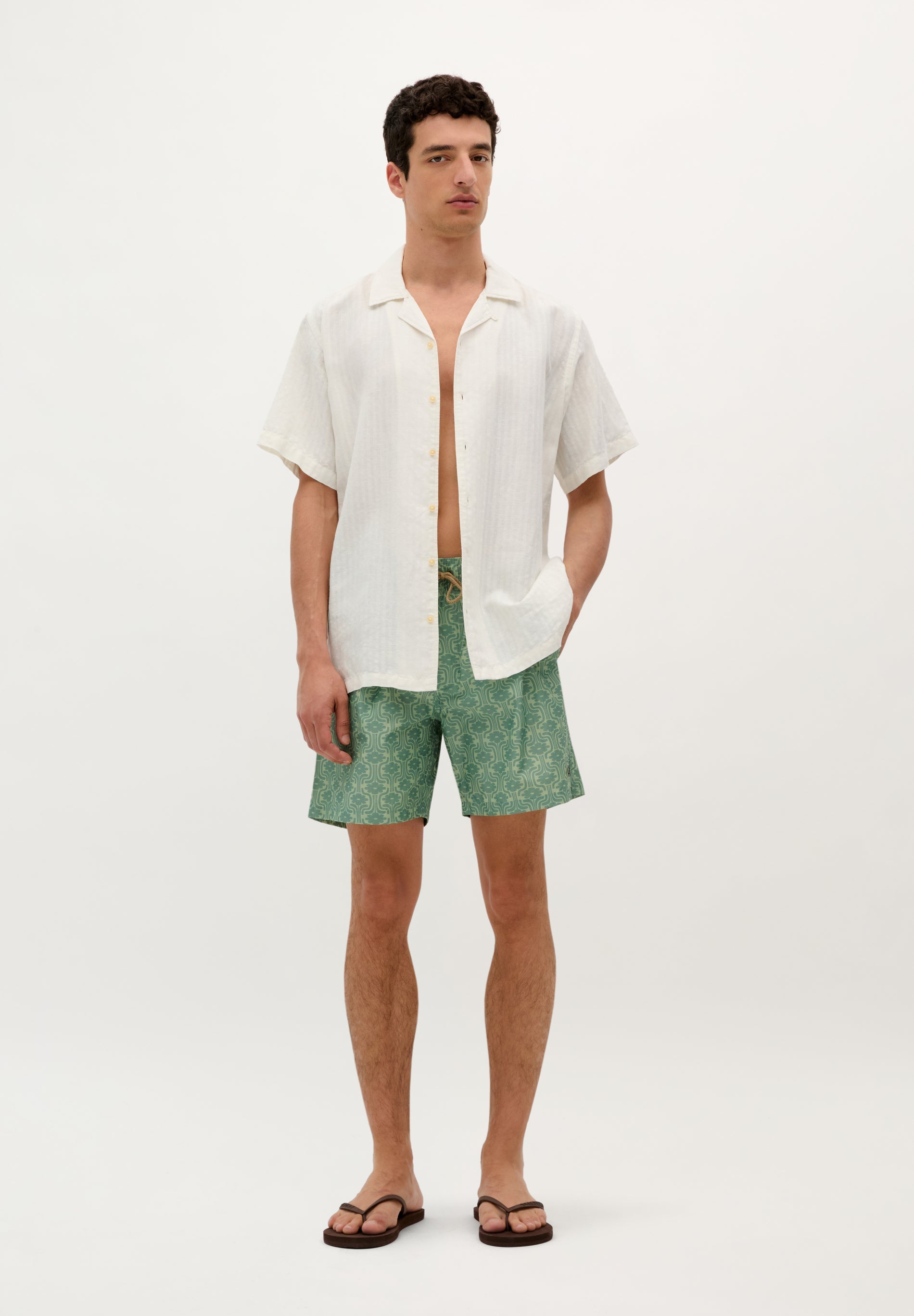 FLORAL MOTIF SWIMMING TRUNKS