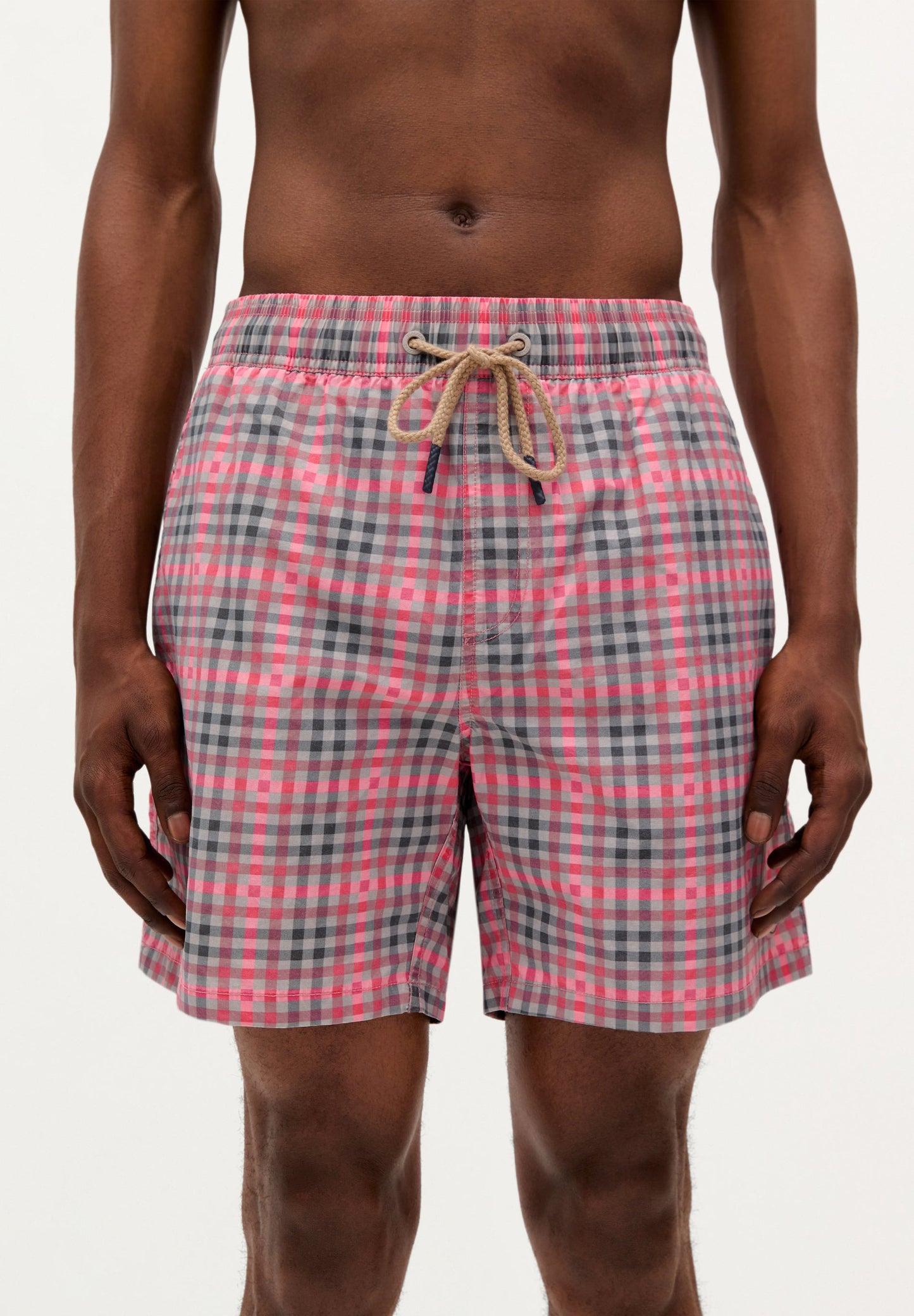 TARTAN PRINT SWIMMING TRUNKS