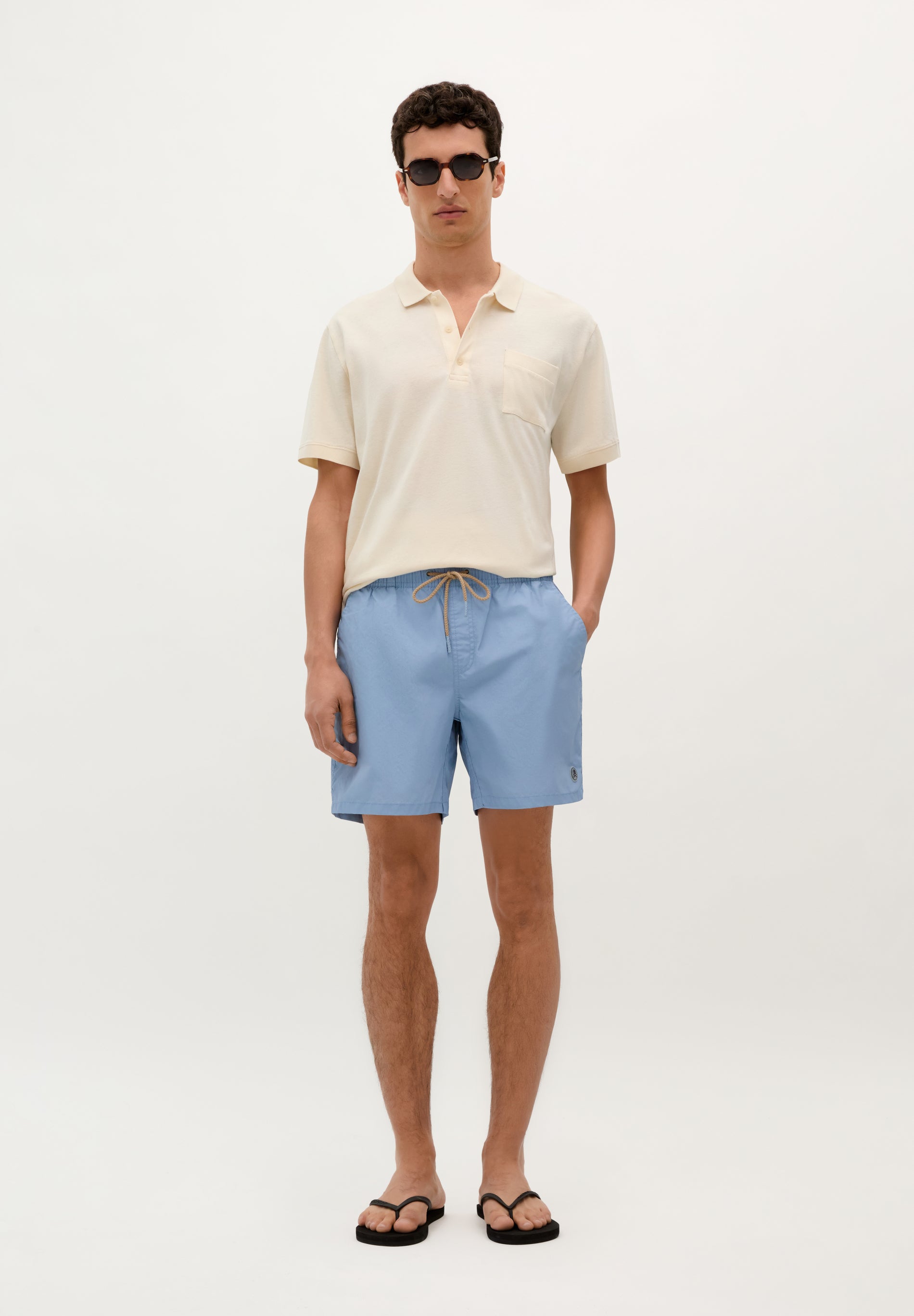 SWIMMING TRUNKS WITH PLAIN LOGO