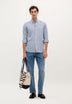 STRIPED SHIRT WITH CONTRAST SKULL
