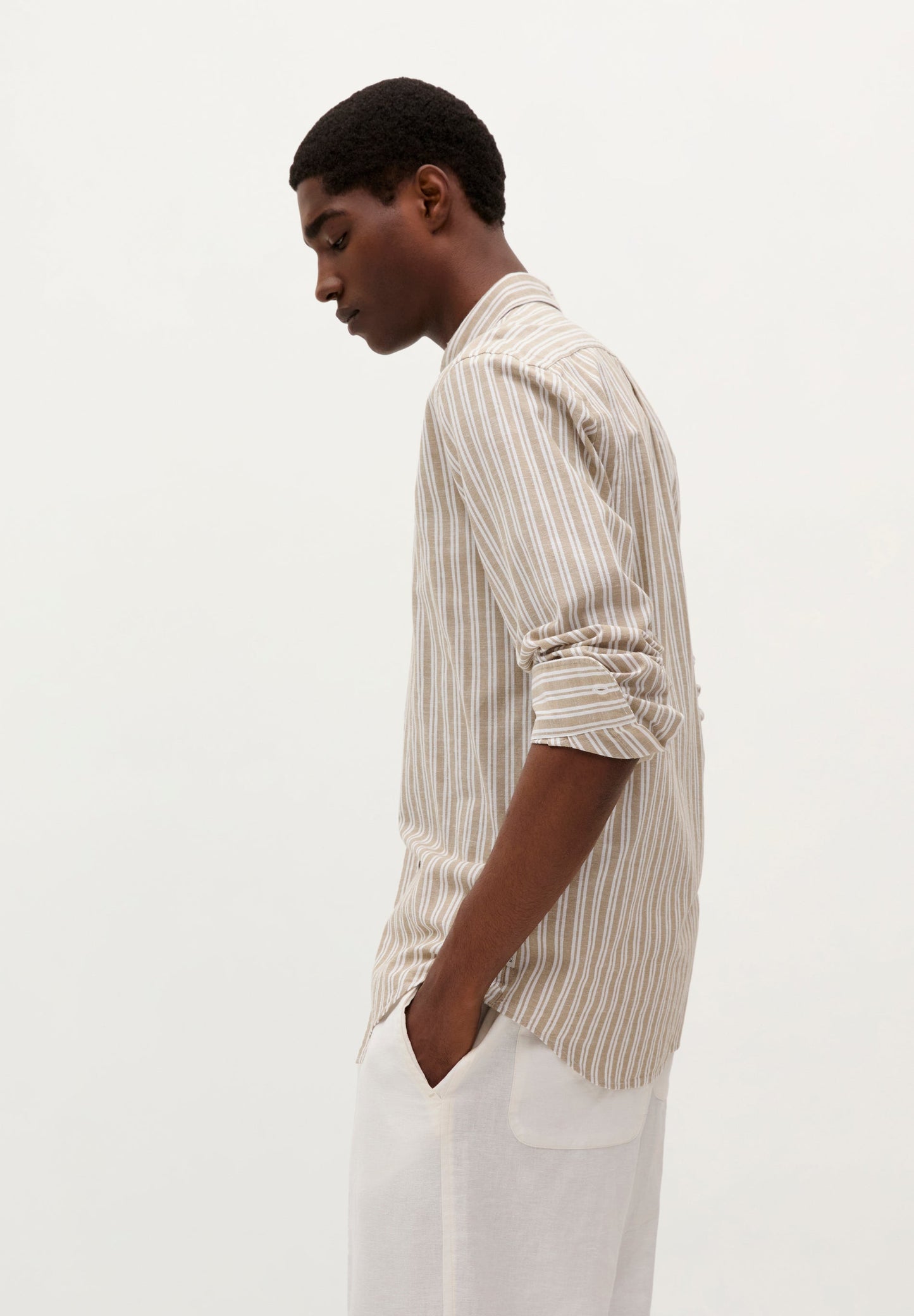 STRIPED SHIRT WITH CONTRAST SKULL