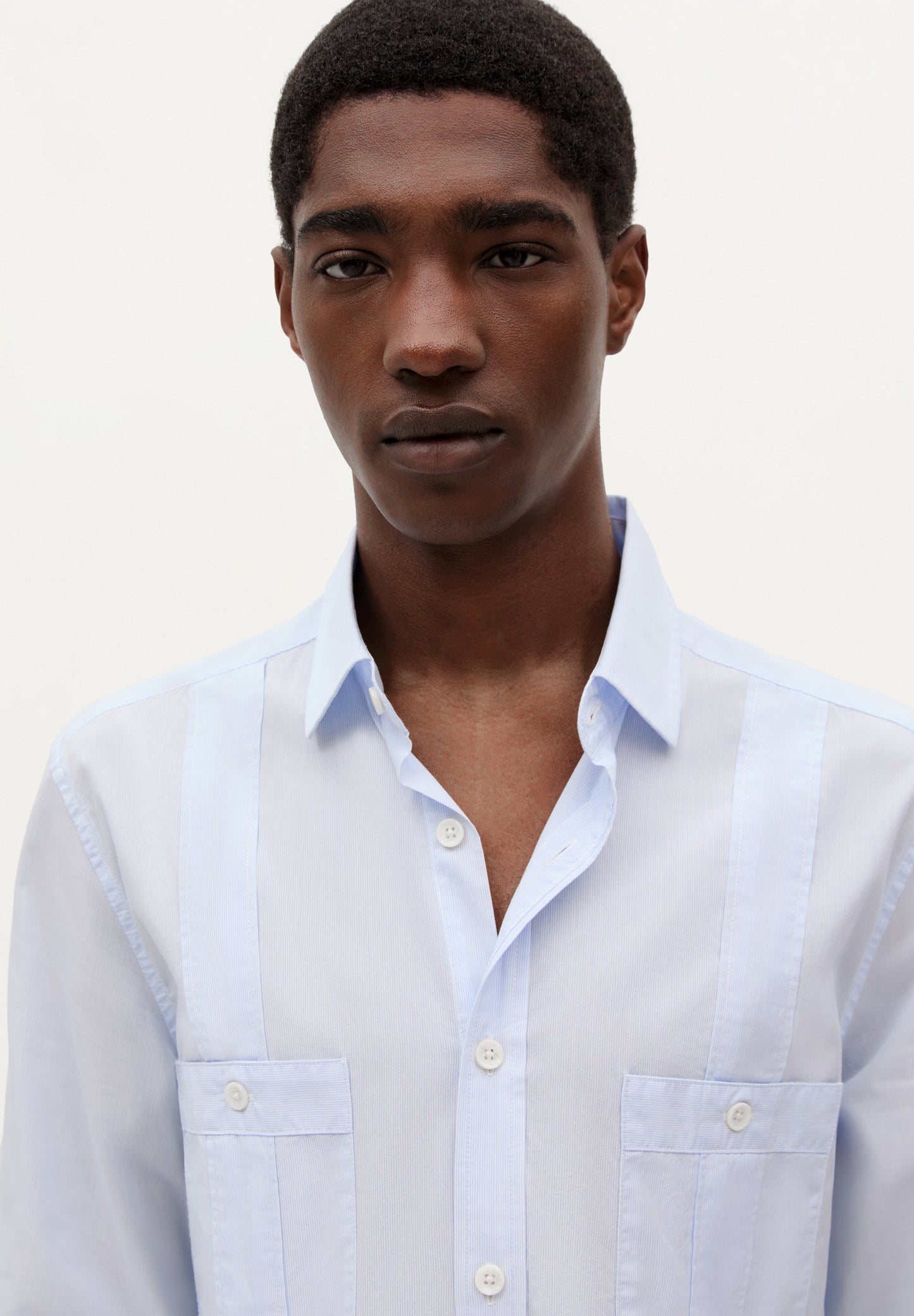 LINEN SAFARI SHIRT WITH POCKETS