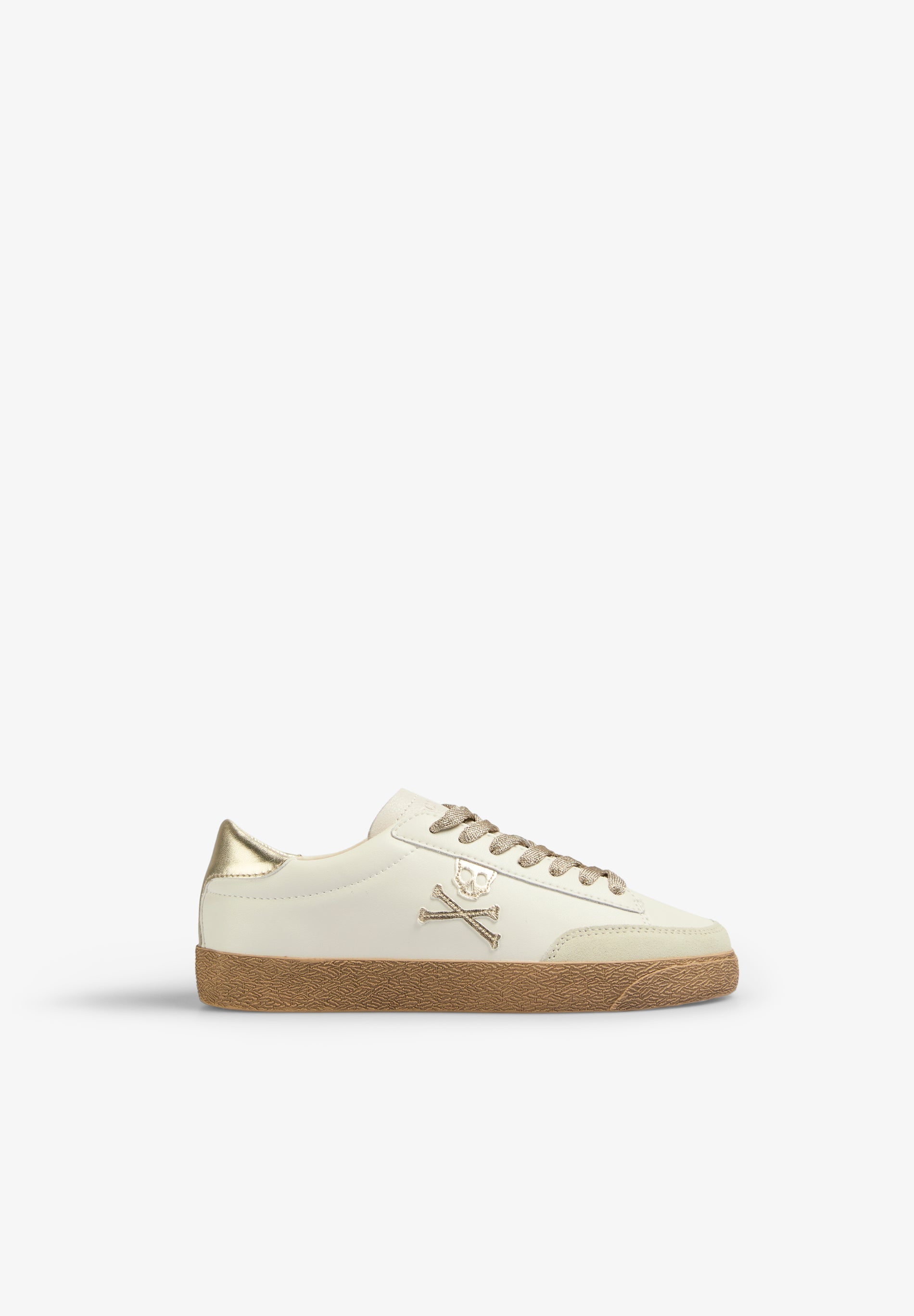 LOW TOP SNEAKERS WITH METALLIC SKULL