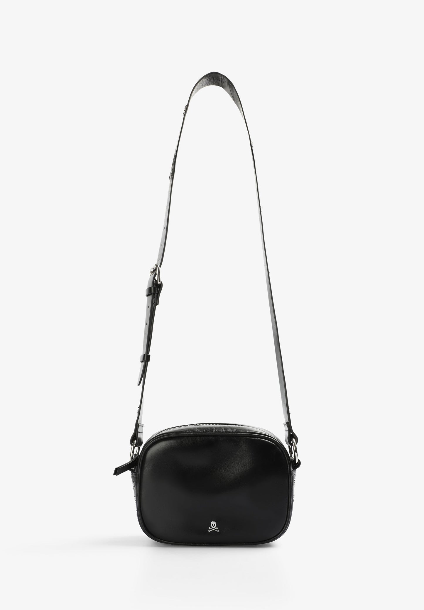 LEATHER CROSSBODY BAG WITH SKULL