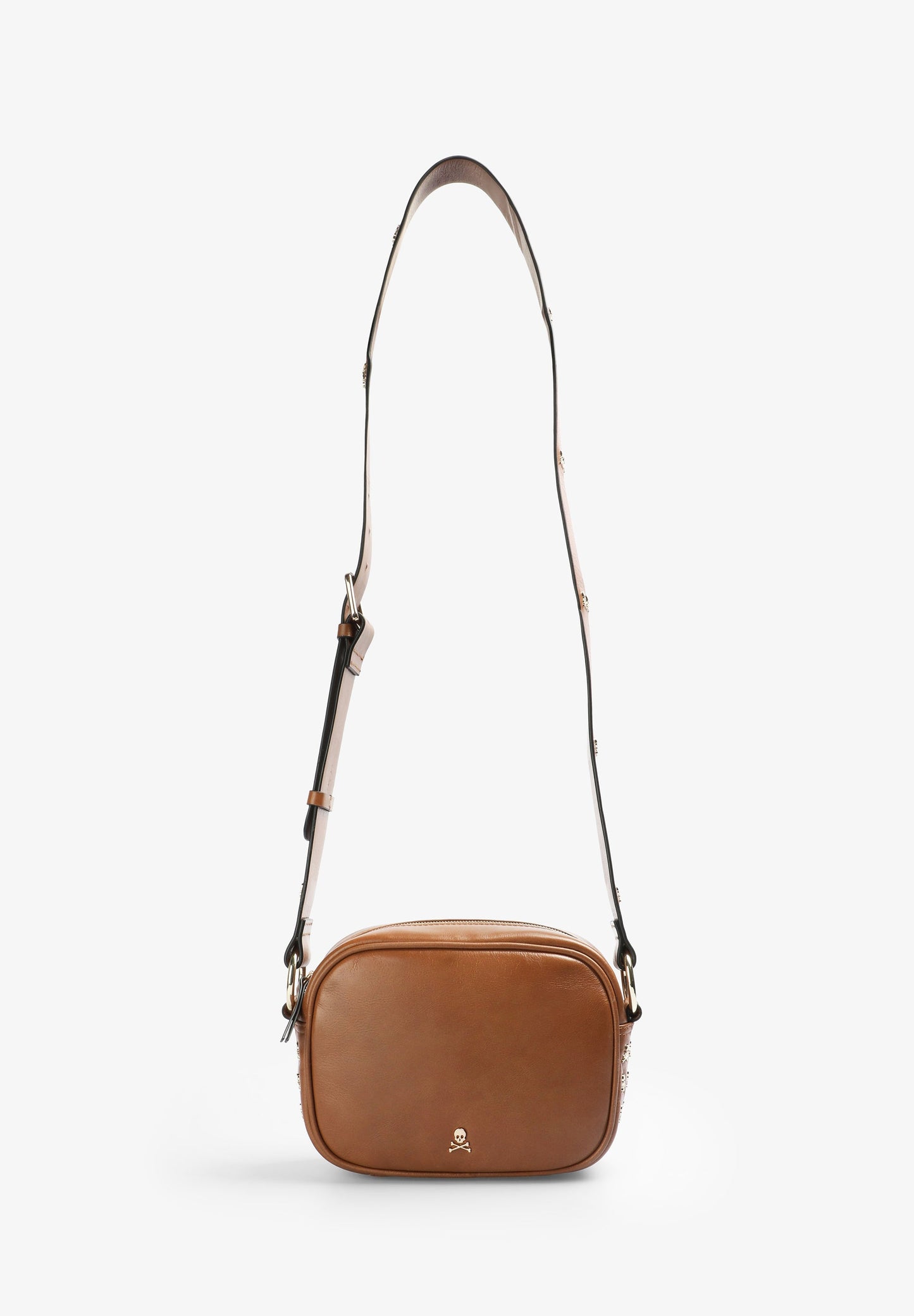 LEATHER CROSSBODY BAG WITH SKULL