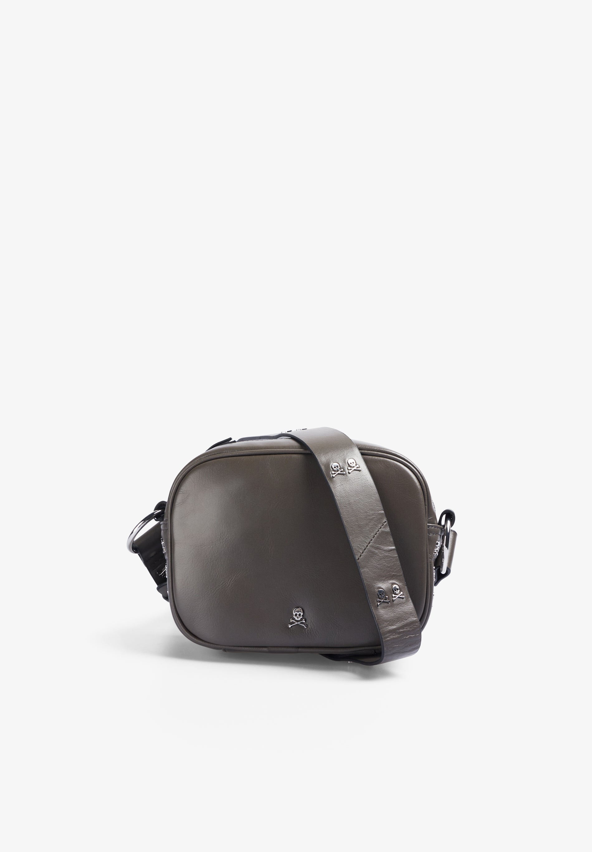 LEATHER CROSSBODY BAG WITH SKULL