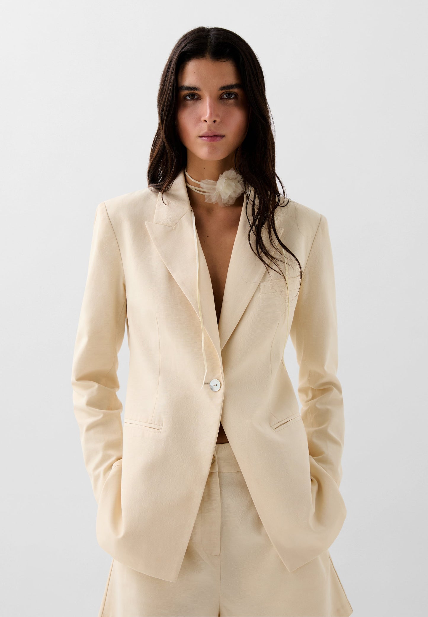 BLAZER WITH MOTHER-OF-PEARL BUTTONS