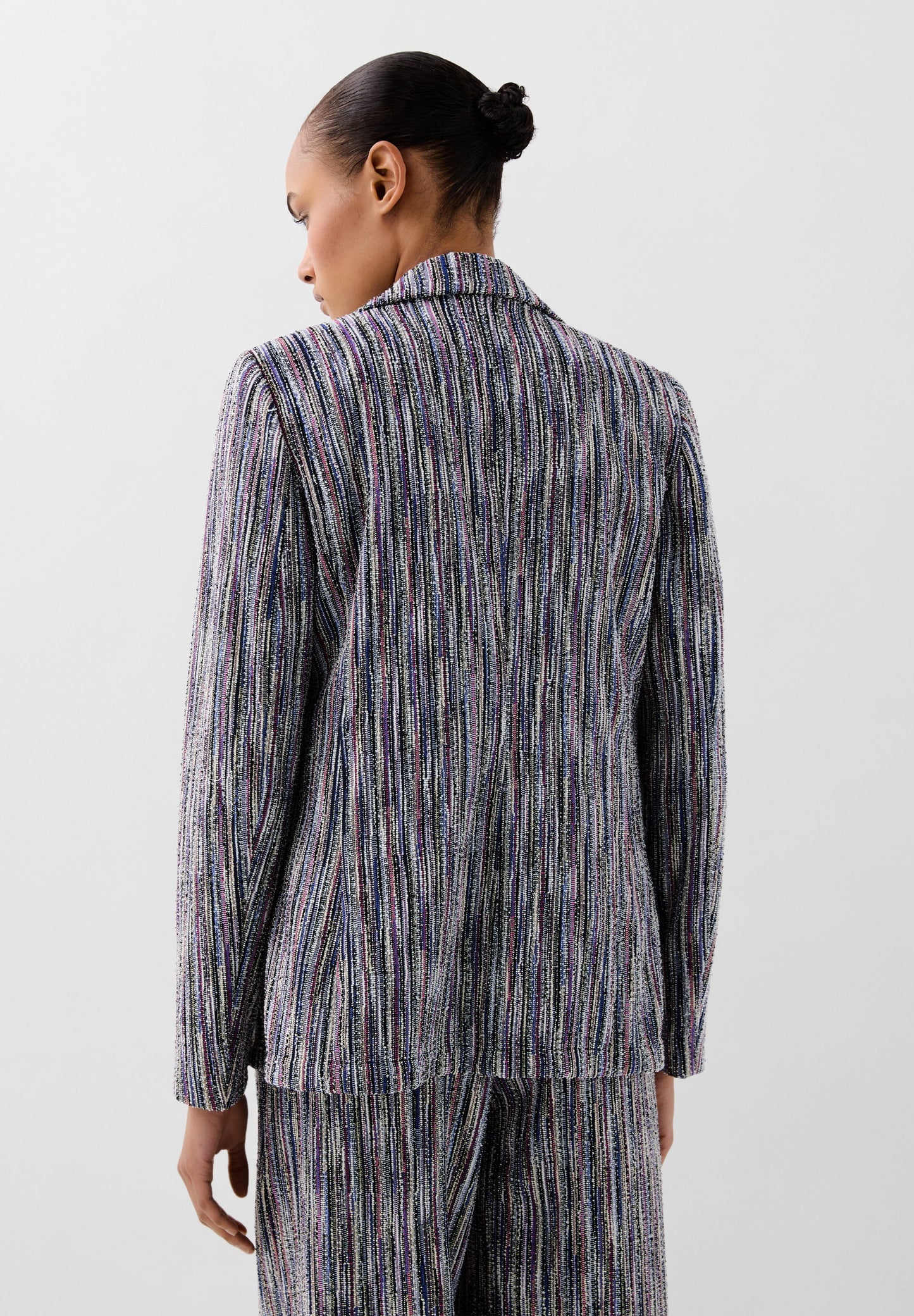 PRINTED KNIT BLAZER
