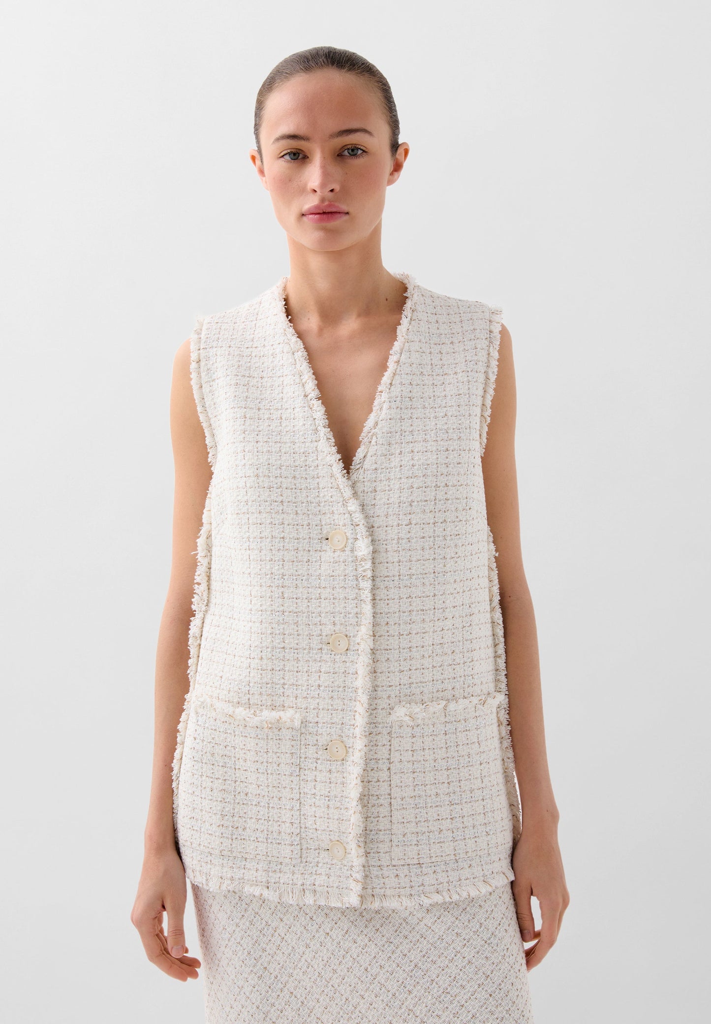 RUSTIC METALLIC THREAD WAISTCOAT