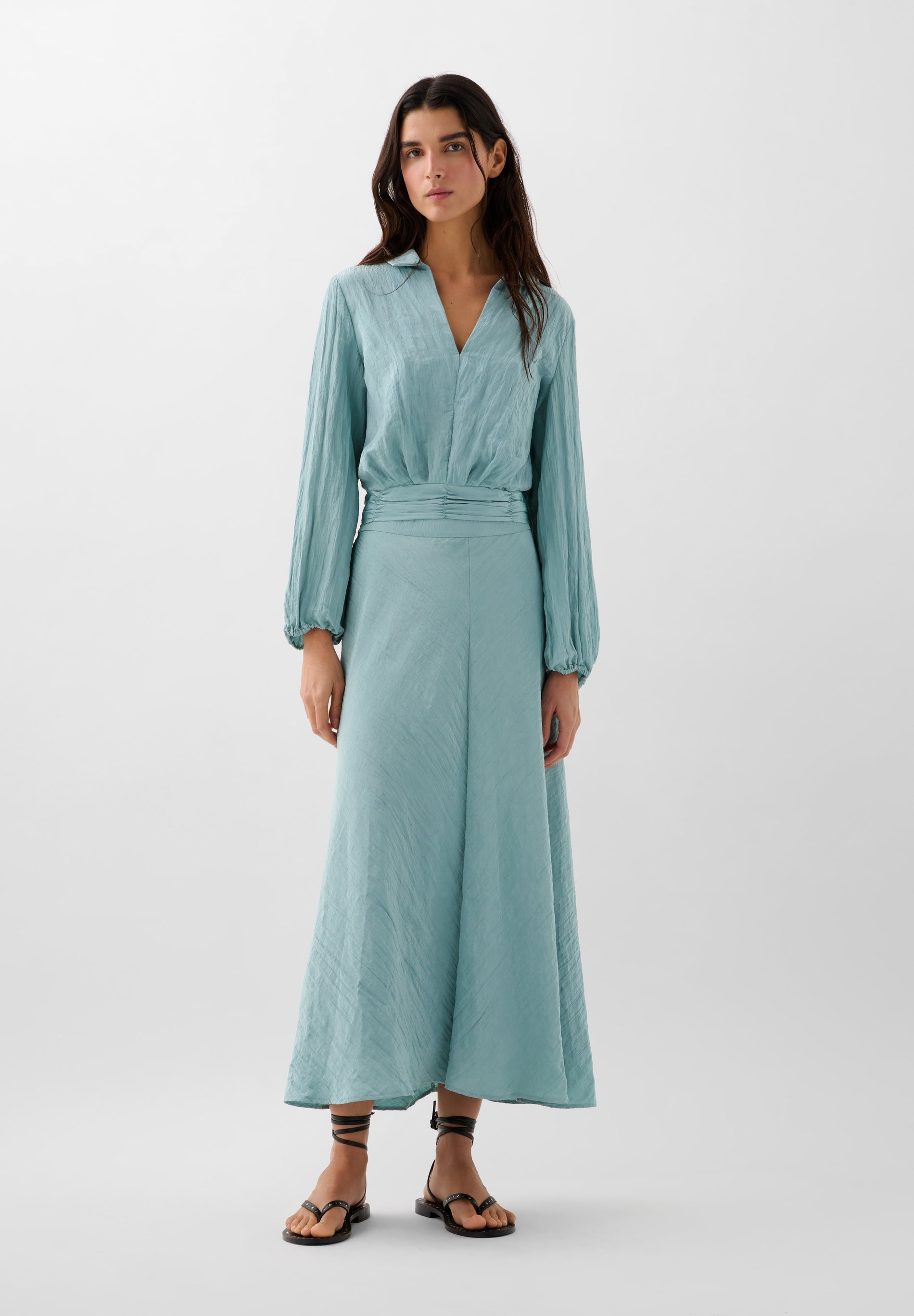 SOFT RUSTIC MIDI SKIRT