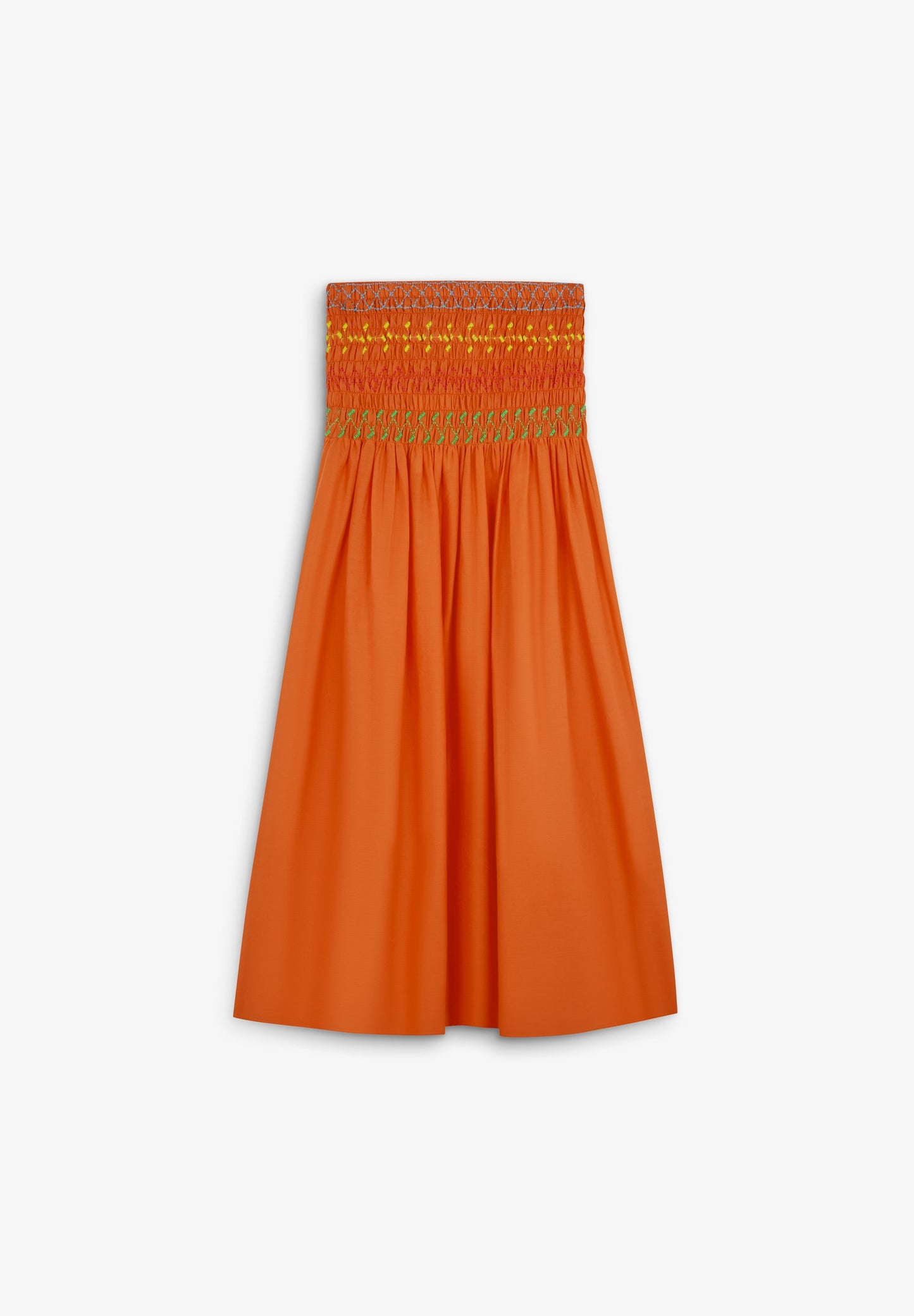 MULTICOLOURED SMOCKING SKIRT