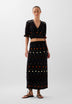 KNIT SKIRT WITH EMBROIDERED DETAILS