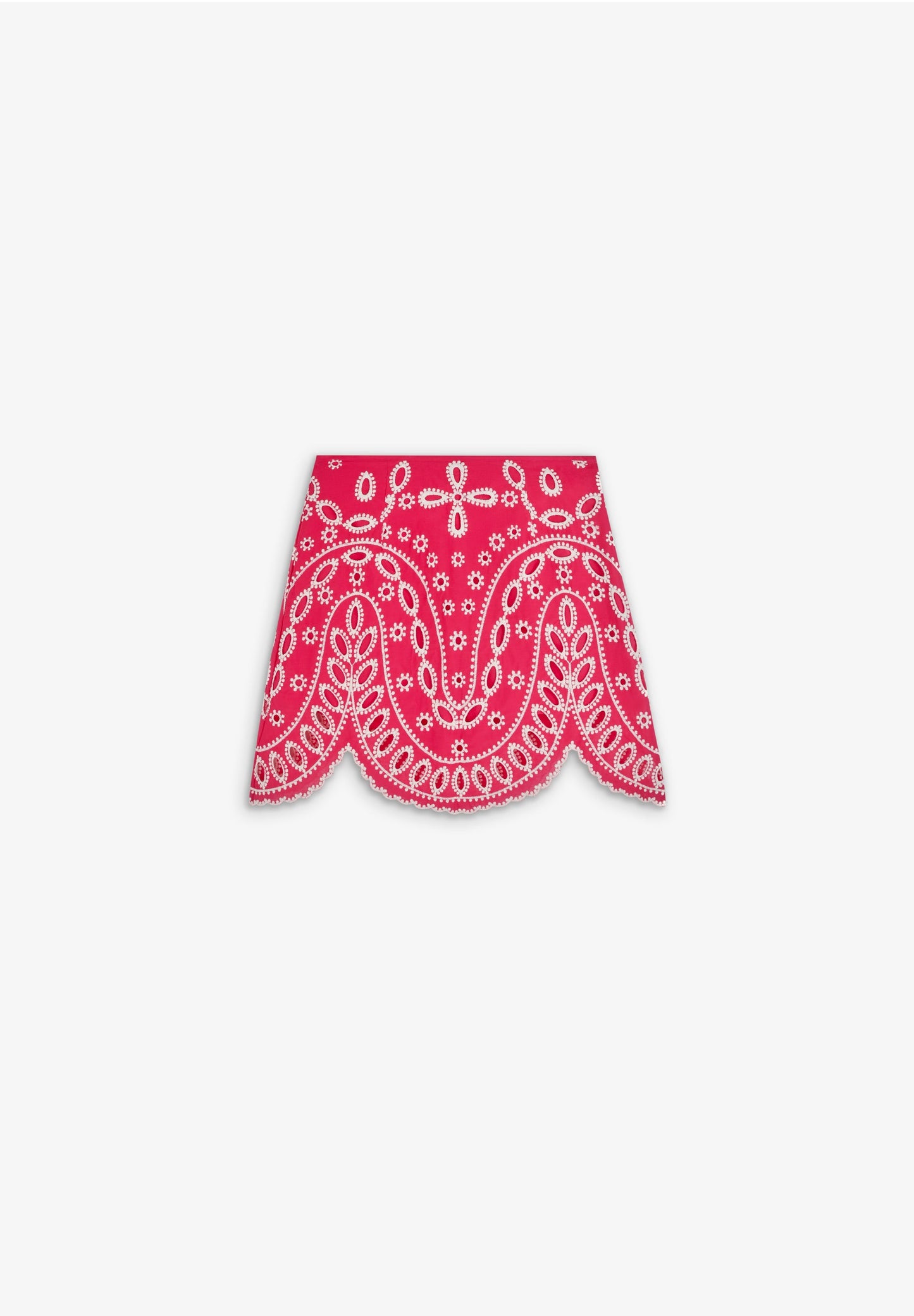 CONTRAST EMBROIDERED SKIRT