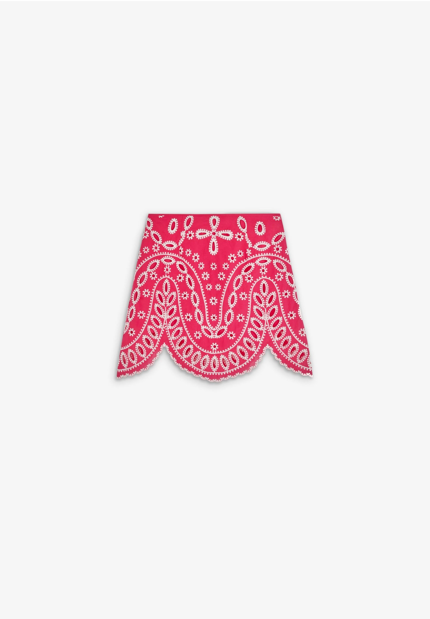 CONTRAST EMBROIDERED SKIRT