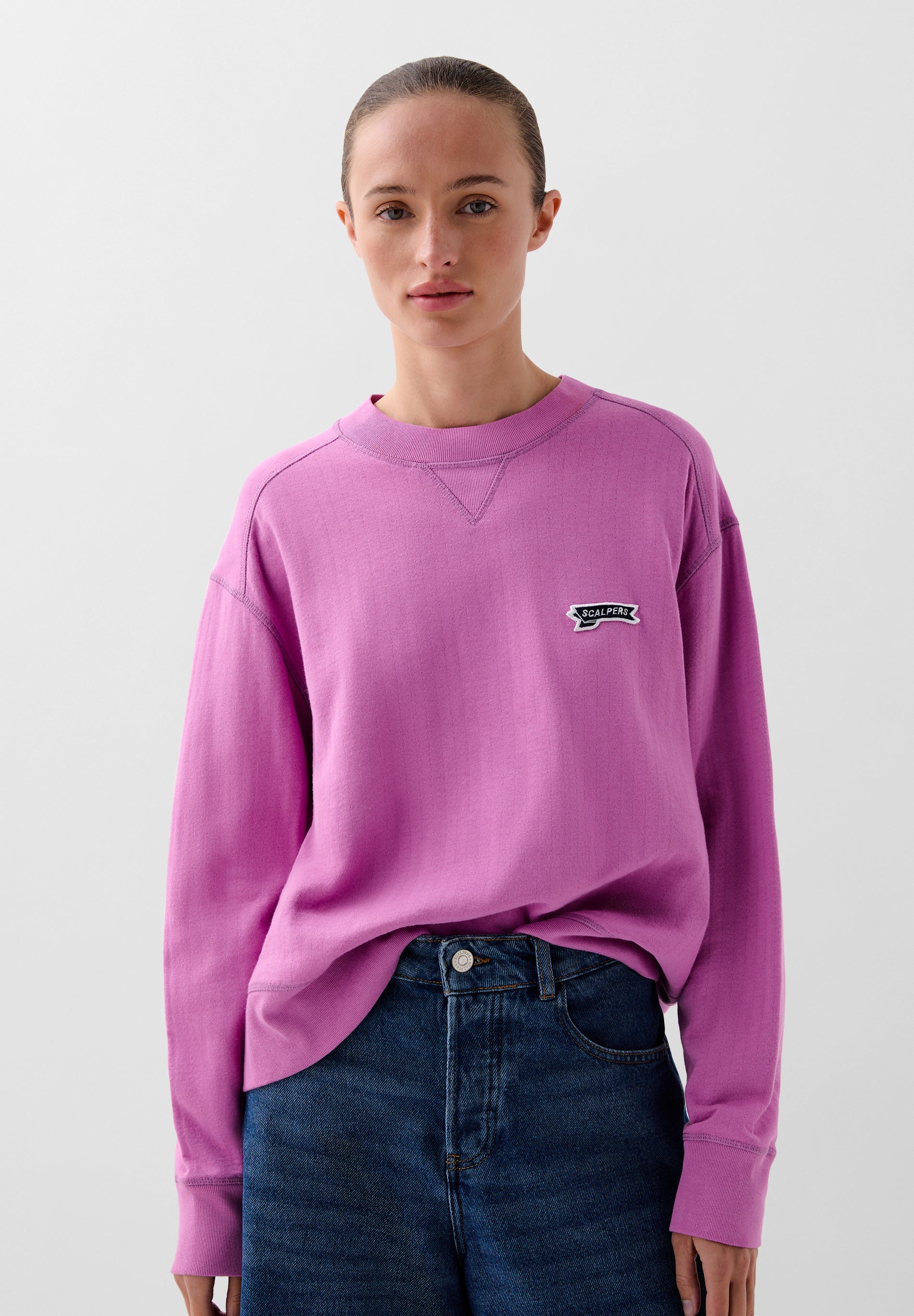 SWEATSHIRT WITH LOGO PATCH