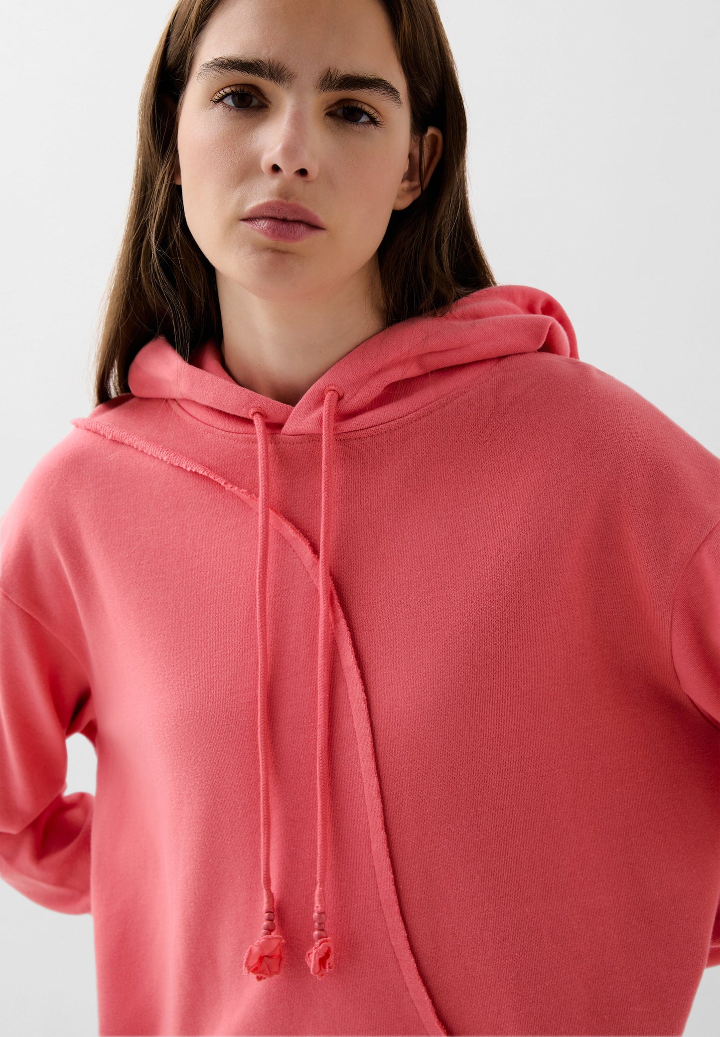 TWO-TONE WAVED HOODIE