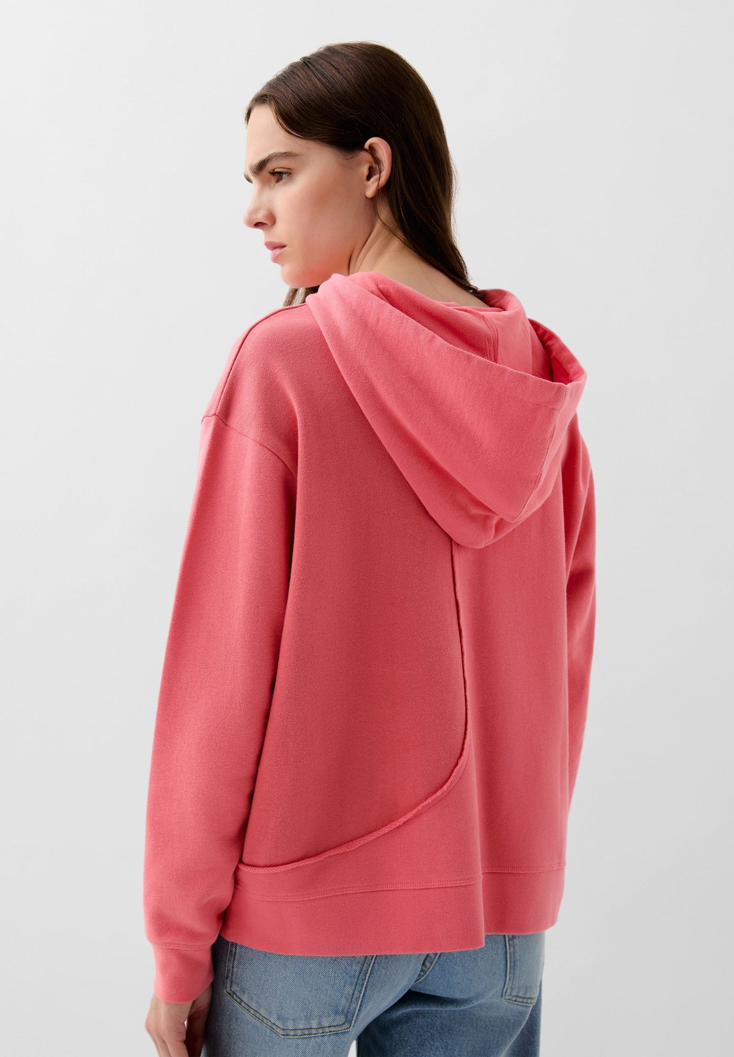 TWO-TONE WAVED HOODIE