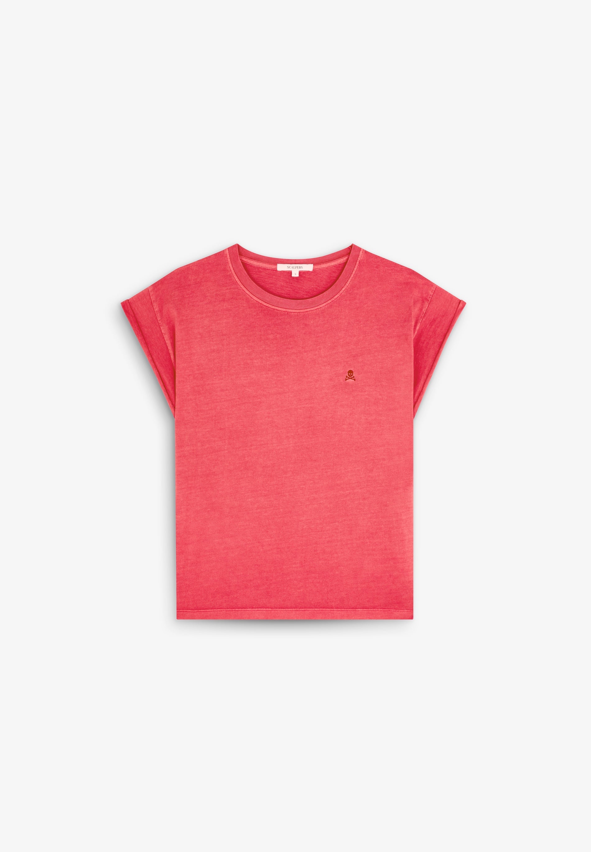 T-SHIRT WITH MATCHING EMBROIDERED SKULL