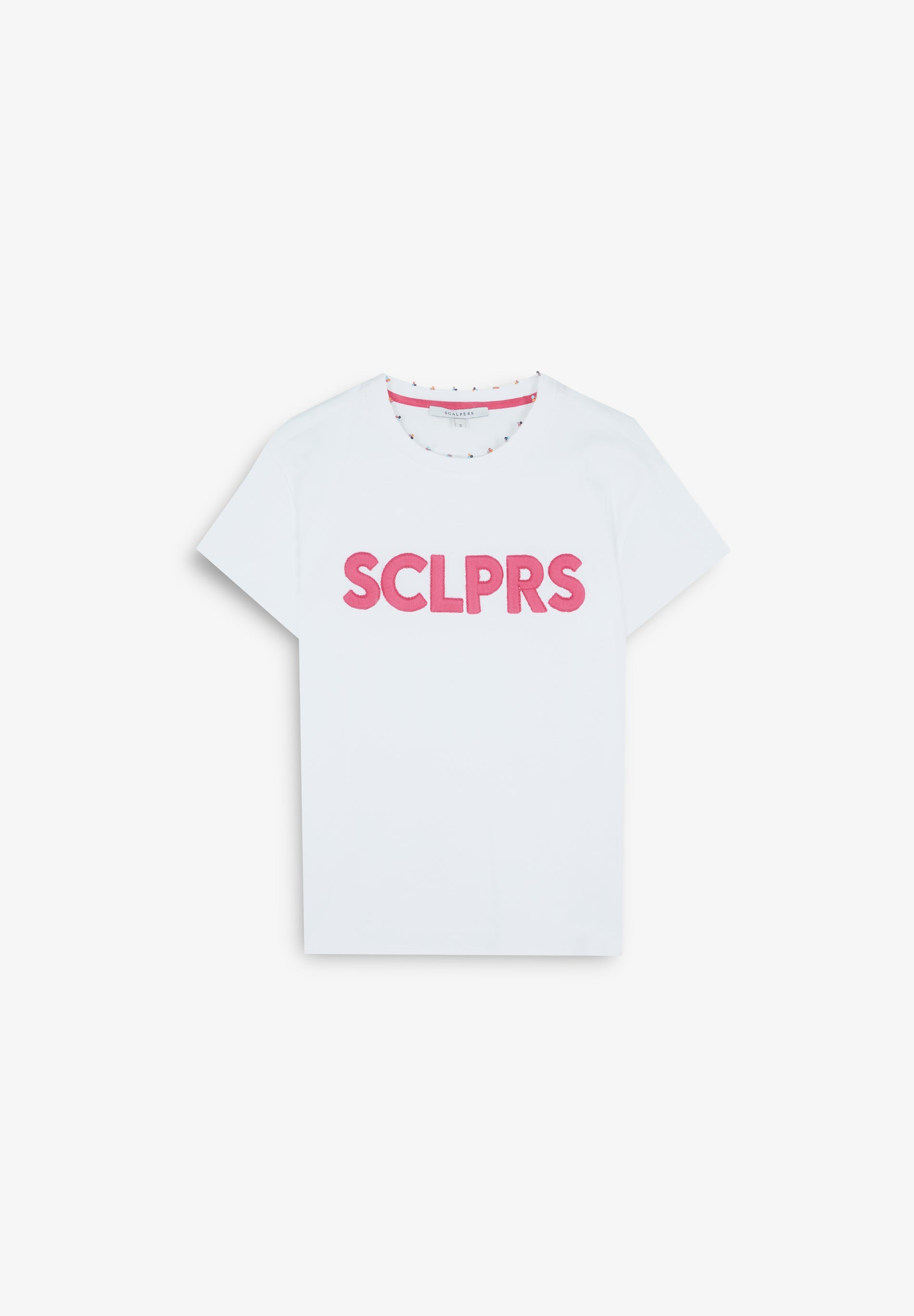 PRINT T-SHIRT WITH RHINESTONE DETAIL