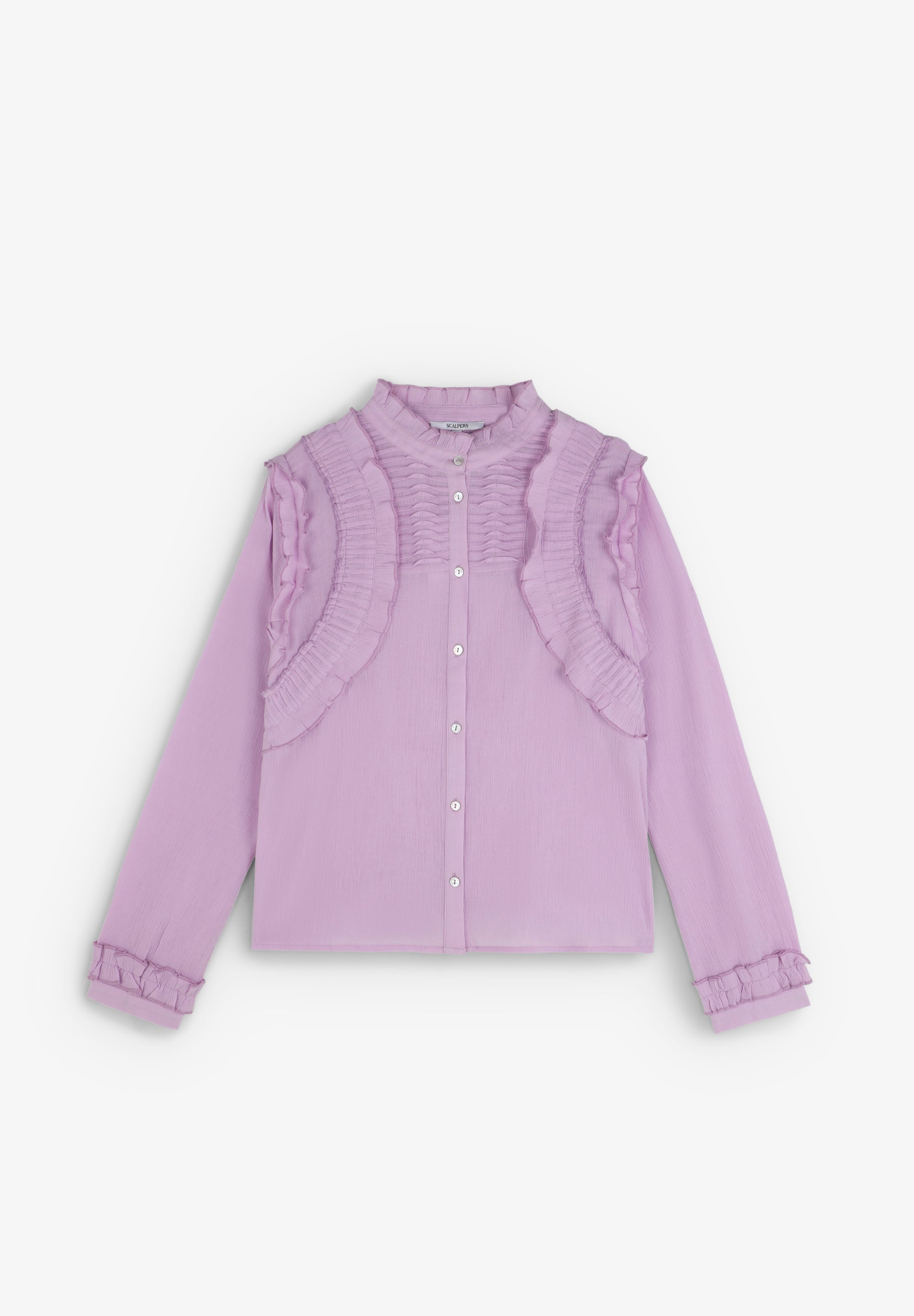 SHIRT WITH PLEATED GATHERED DETAILS