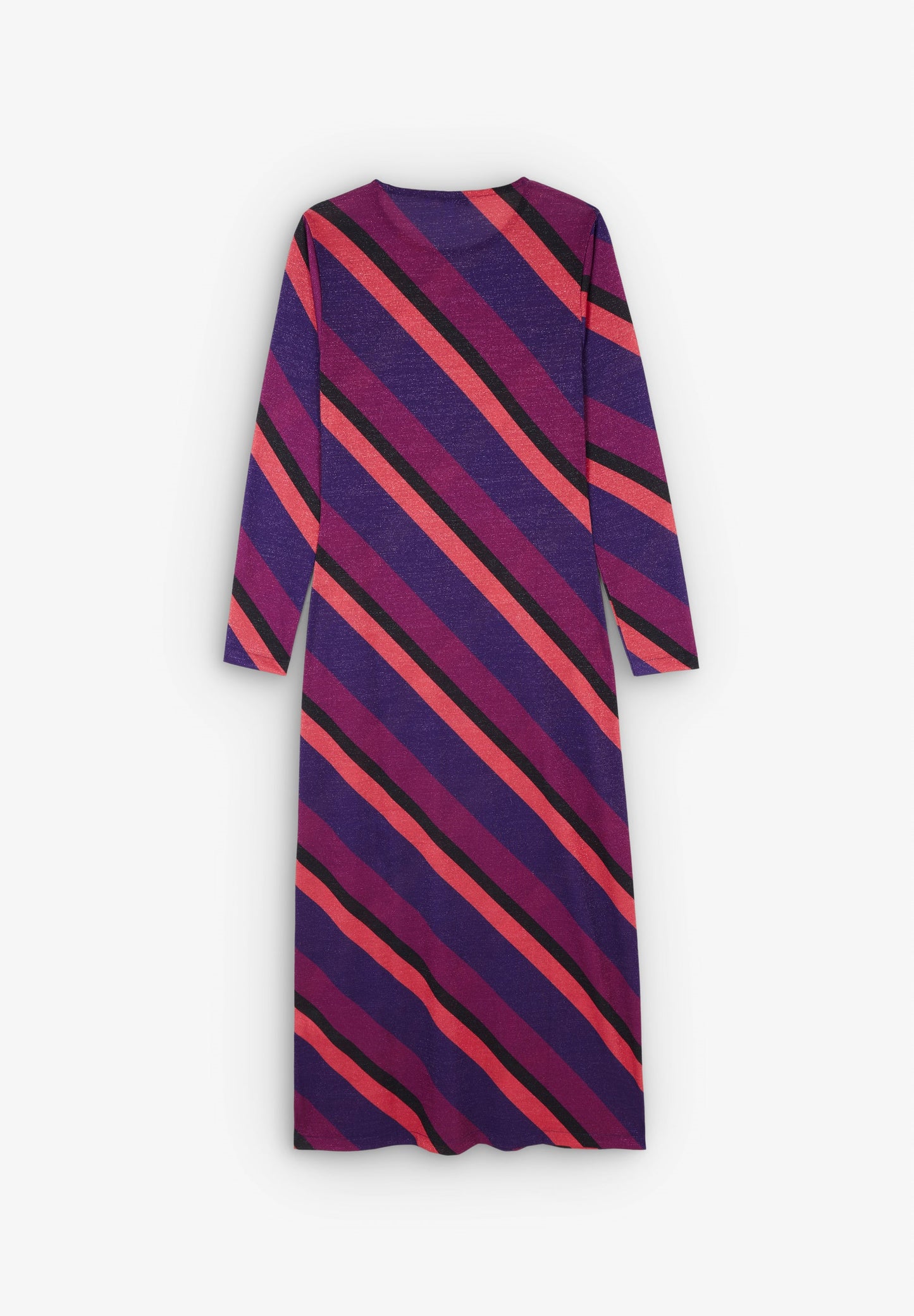 STRIPED DRESS WITH LUREX