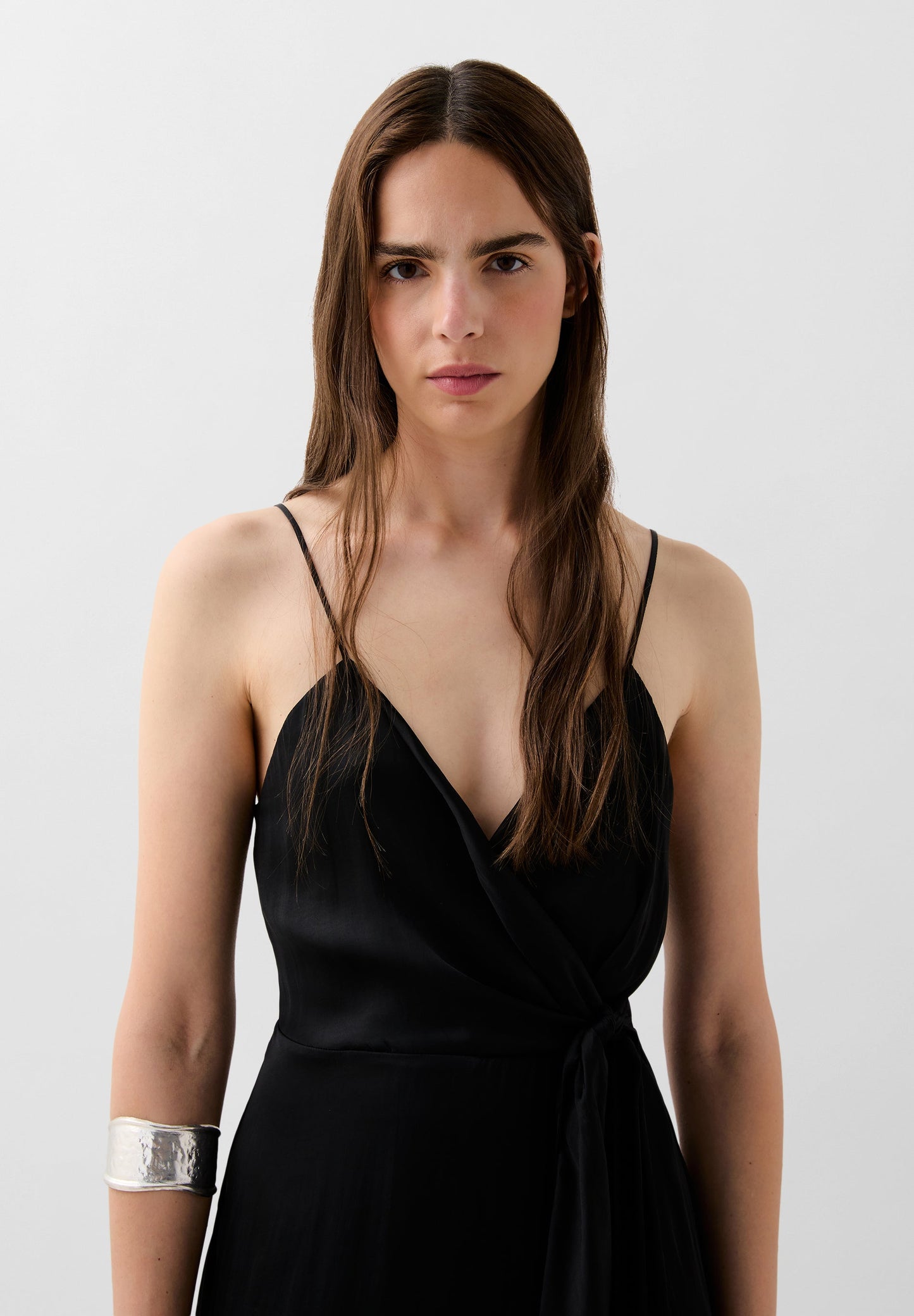 ASYMMETRIC NECKLINE DRESS