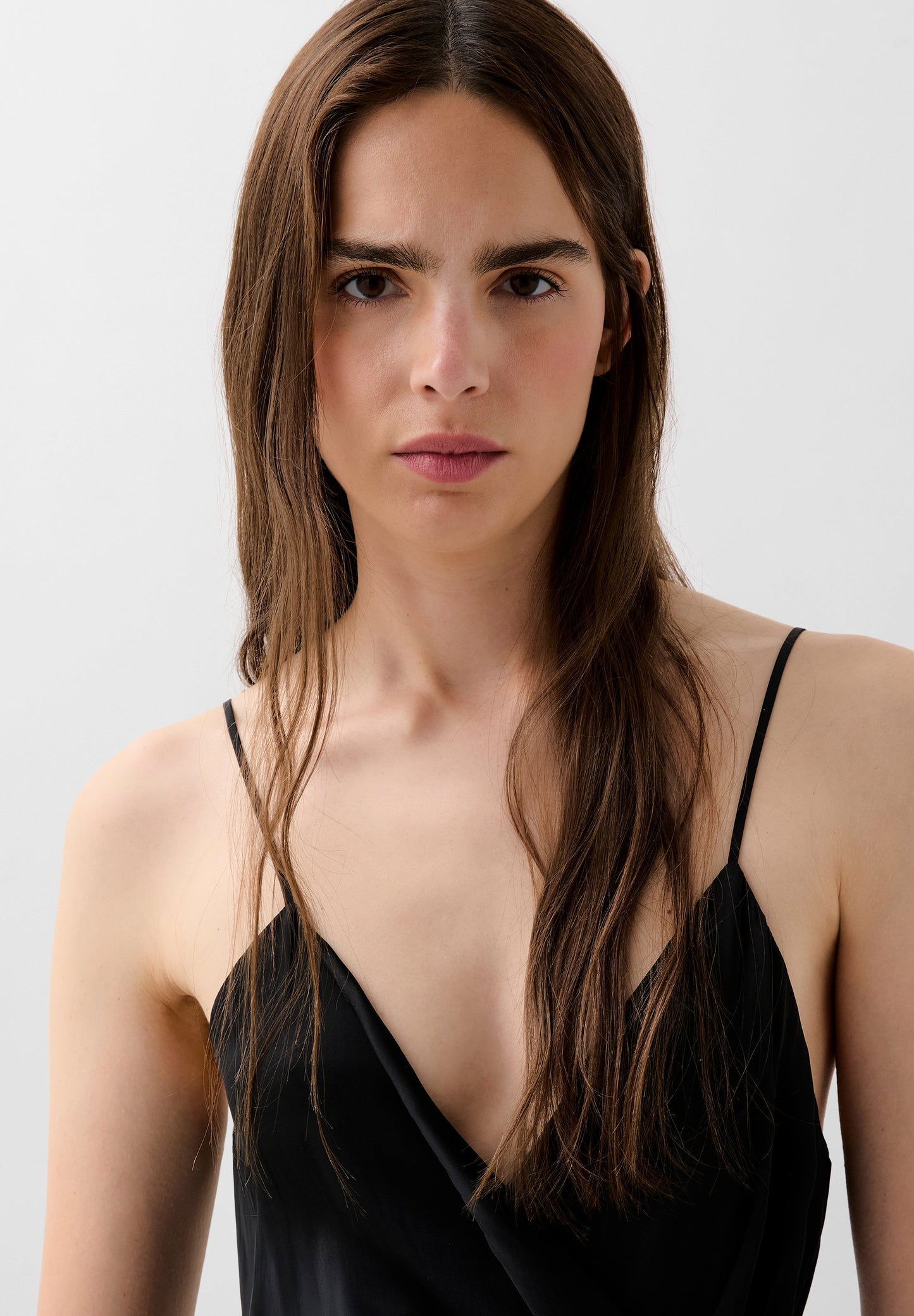 ASYMMETRIC NECKLINE DRESS