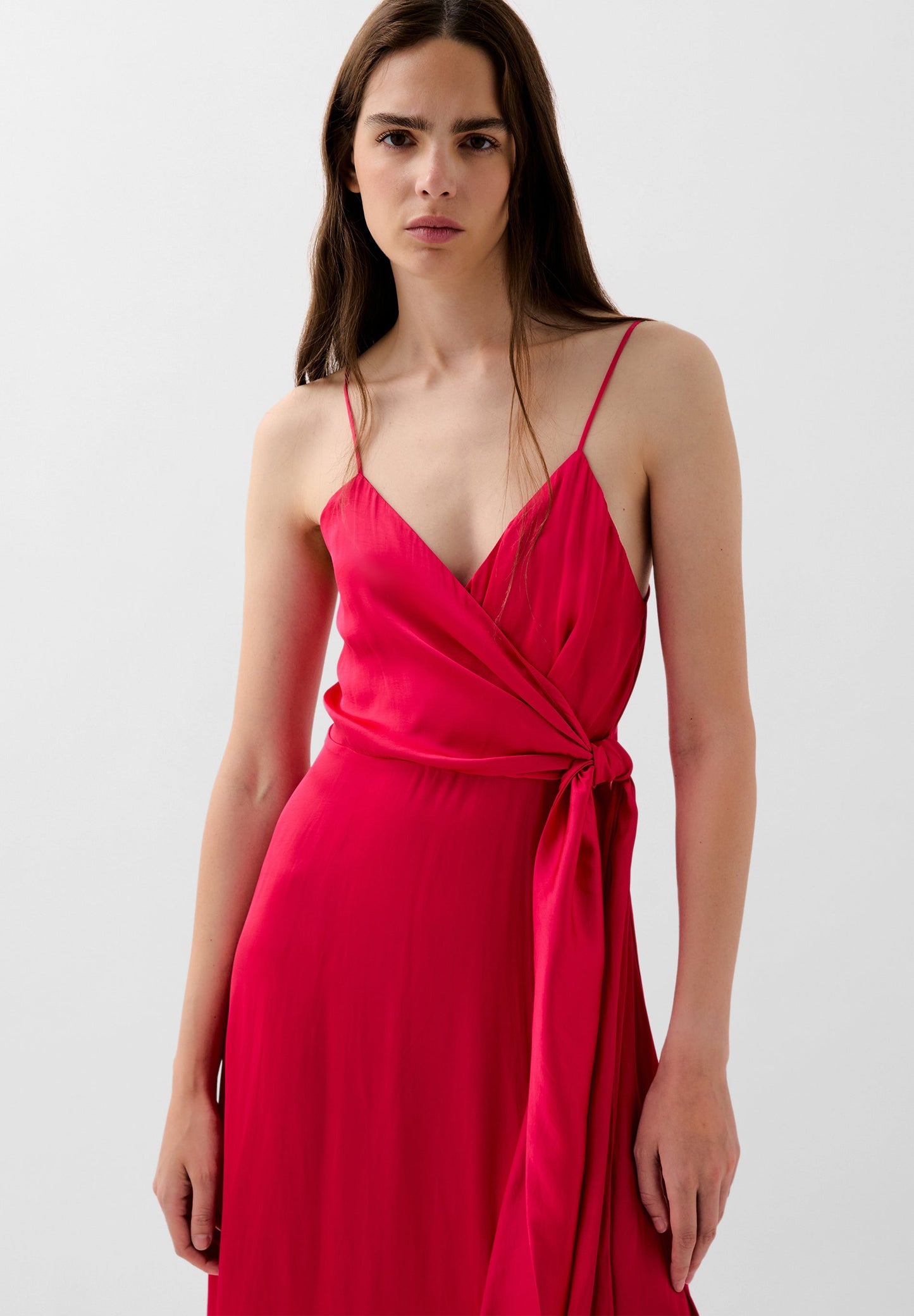 ASYMMETRIC NECKLINE DRESS