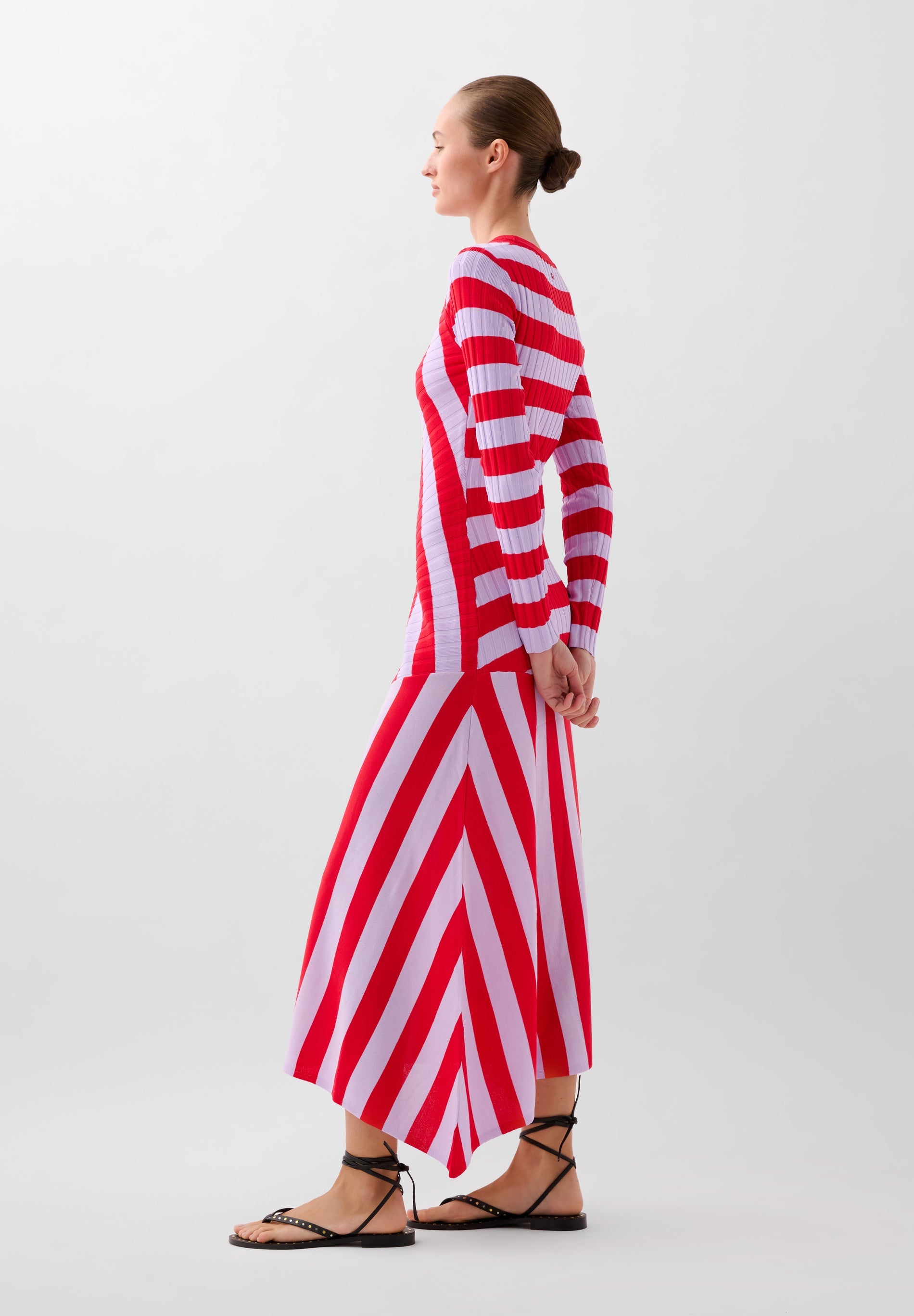 STRIPED KNIT DRESS
