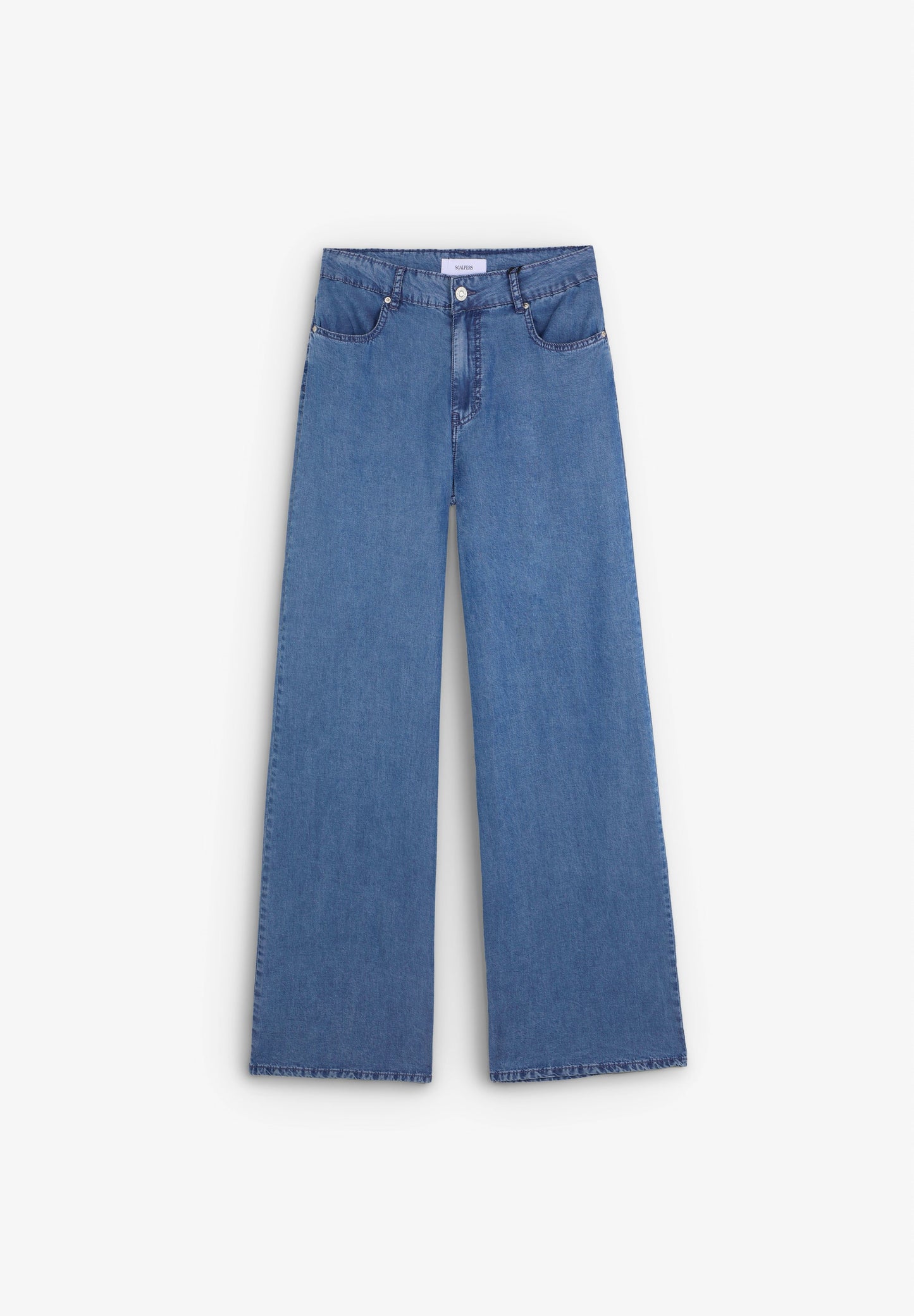 FLOWING DENIM TROUSERS