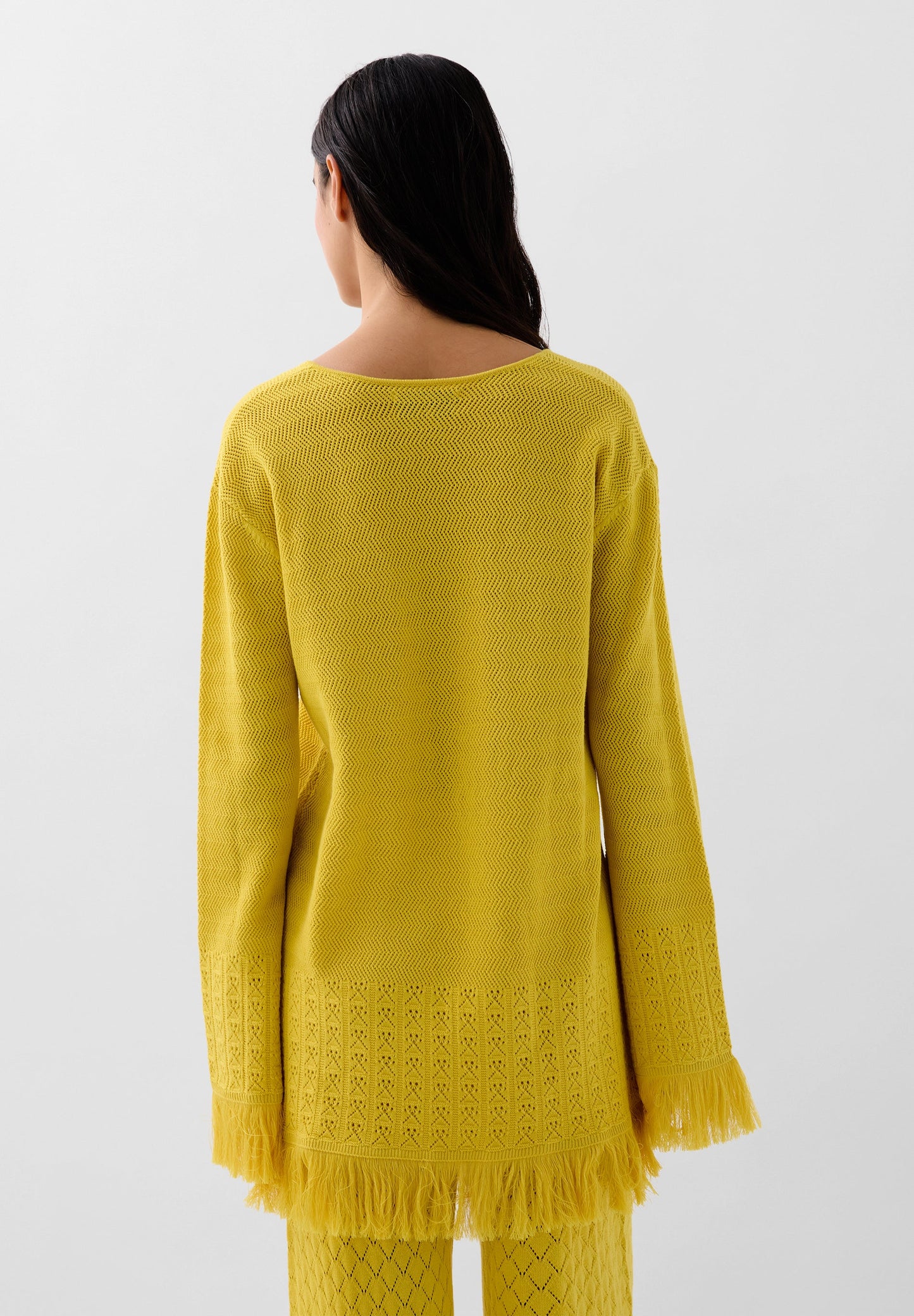 KNIT SWEATER WITH FRINGE
