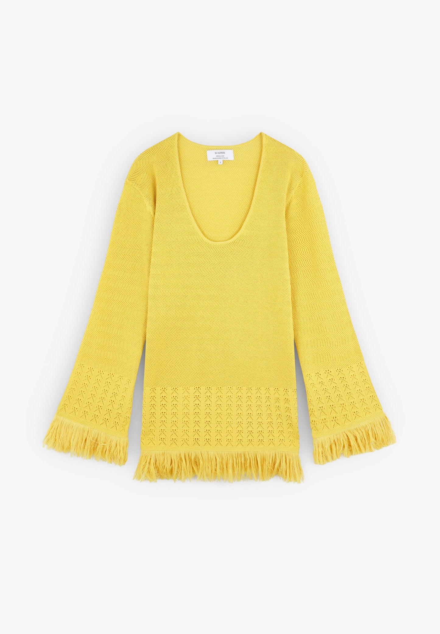KNIT SWEATER WITH FRINGE